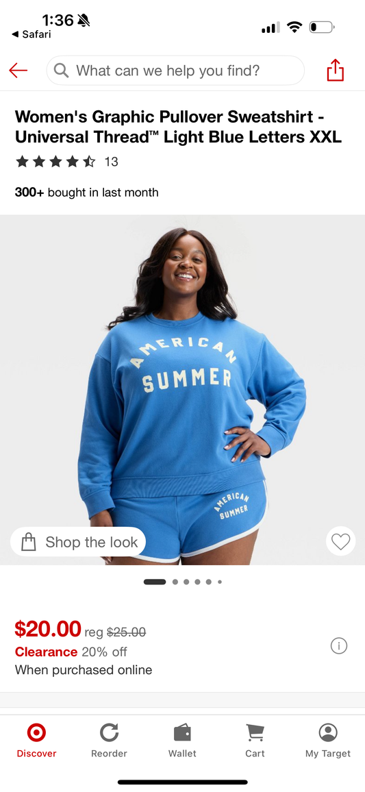 Women's American Summer Pullover Sweatshirt - Universal Thread™ (Size Medium)