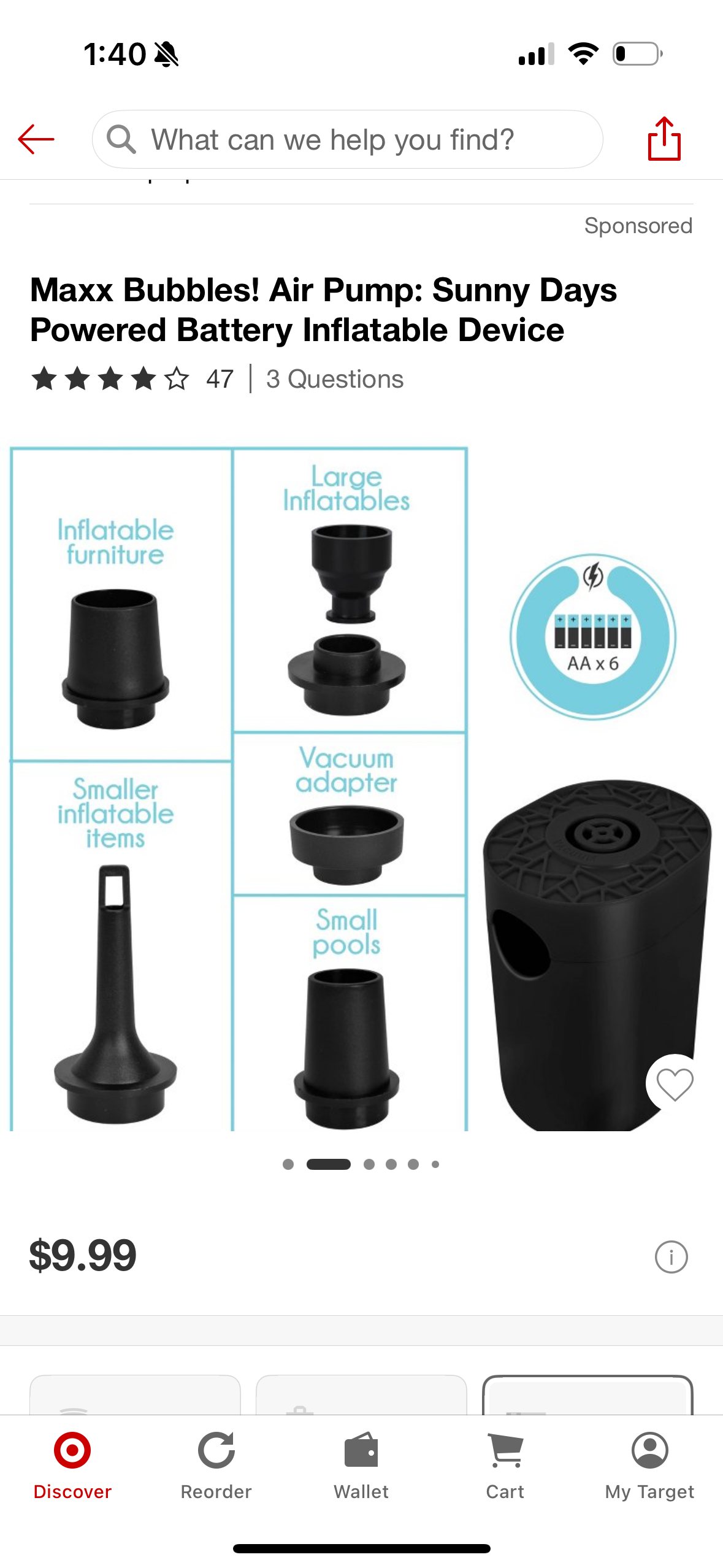 Maxx Bubbles! Air Pump: Sunny Days Powered Battery Inflatable Device