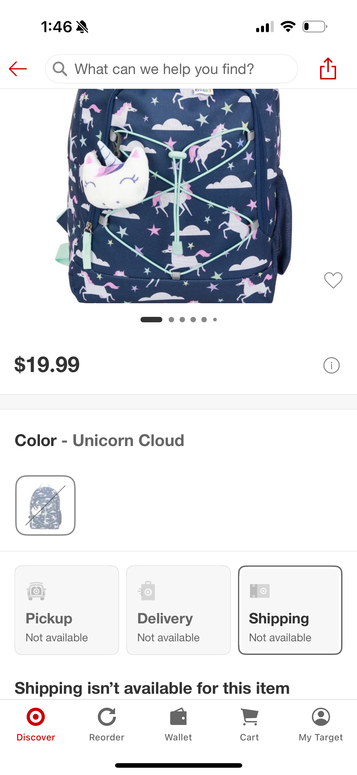 Crckt Kids' 16.5" Backpack - Unicorn Cloud