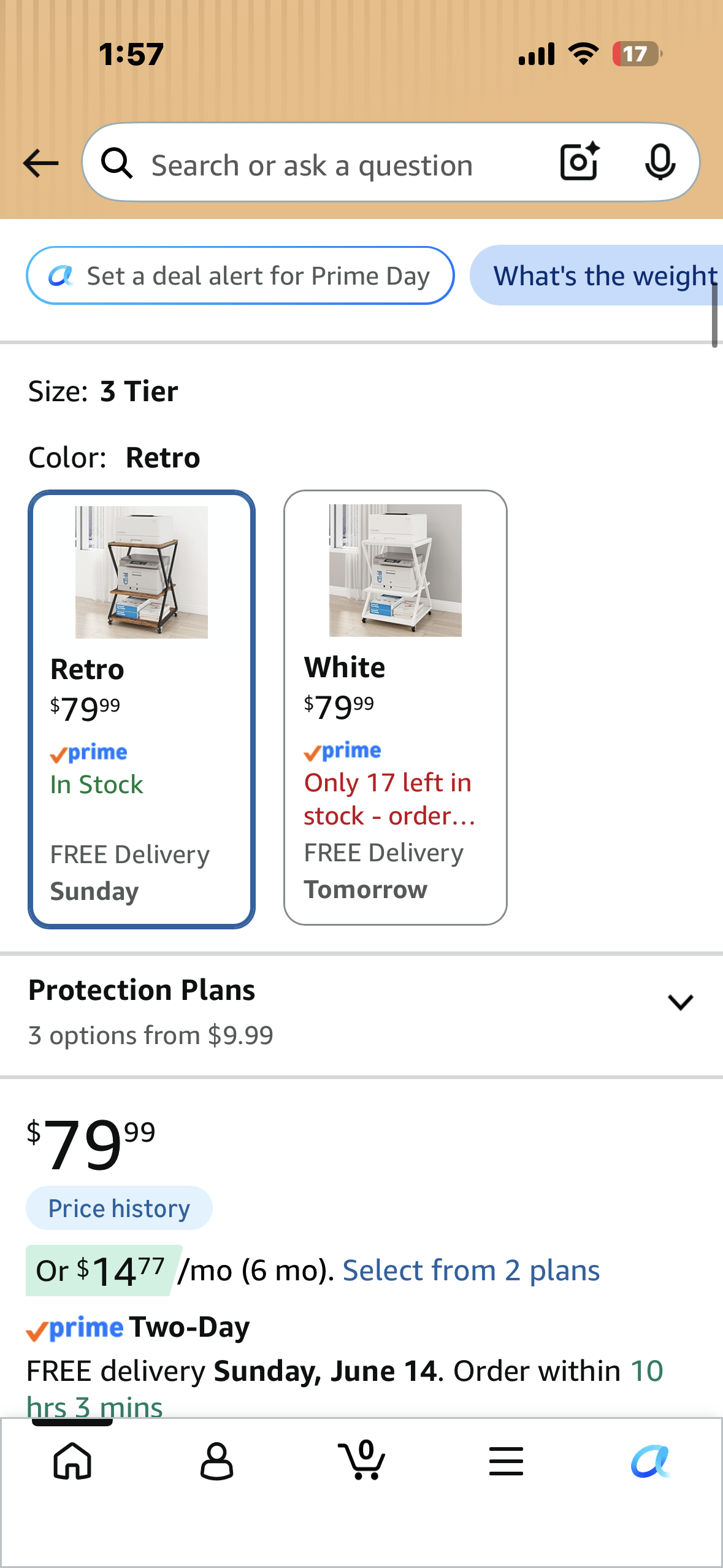 3 Tier Printer Stand, 19.7''x19.7'' Large Printer Table with Height Adjustable Shelf, Rolling Printer Cart with Wheels, Multifunctional Organizer