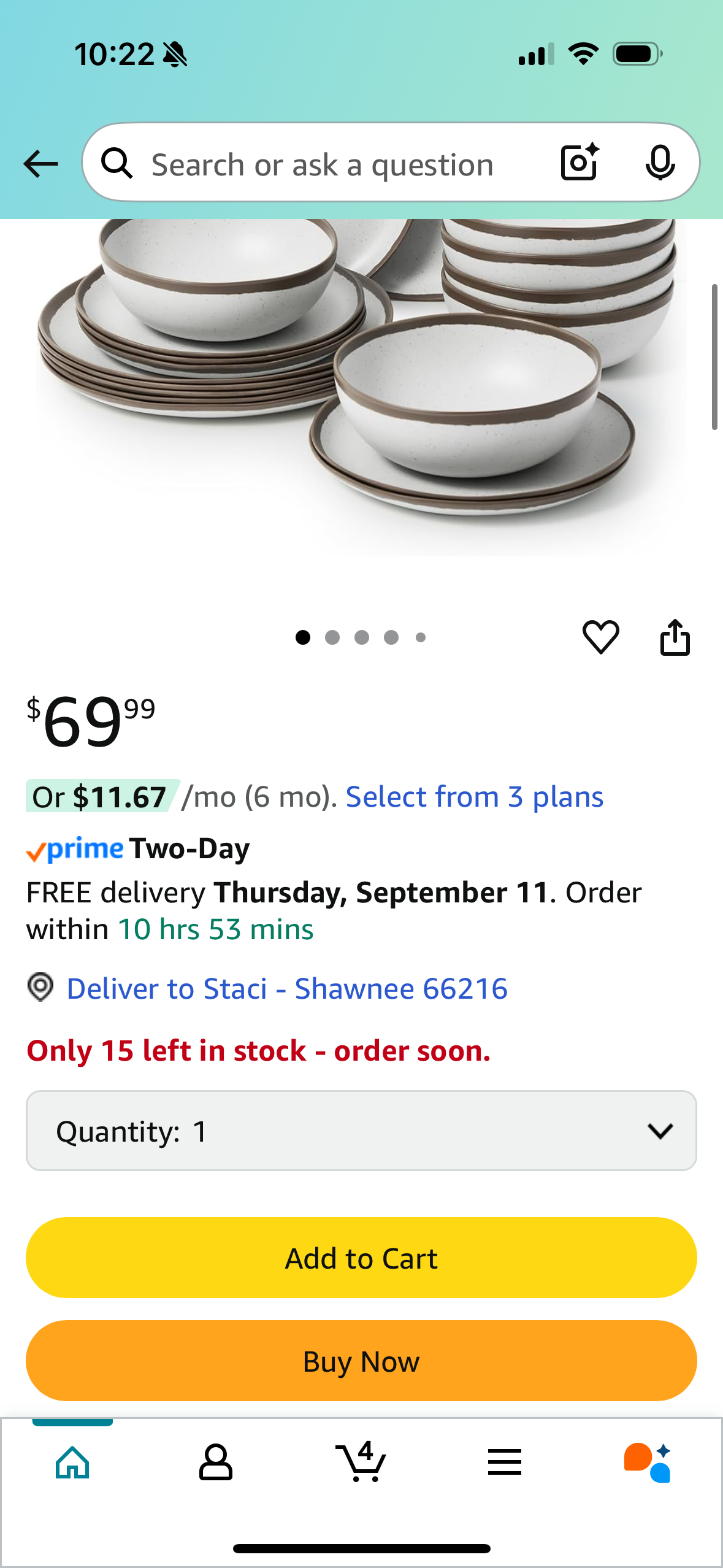 Vintage Brown Rim Melamine Dinnerware Sets for 6, Plates and Bowls Sets Dish Set for Stylish Dining