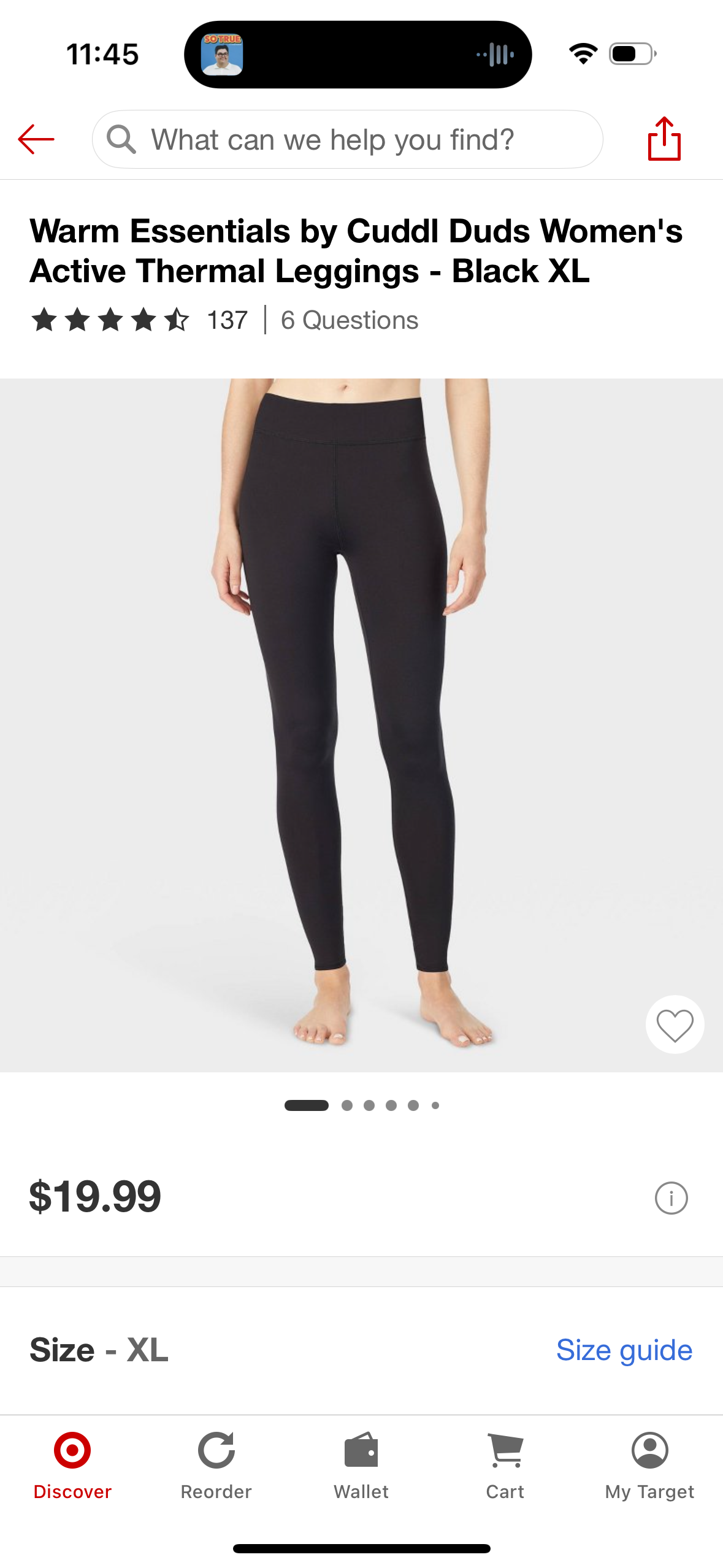 Warm Essentials by Cuddl Duds Women's Smooth Stretch Thermal Leggings (Size XX-Large)