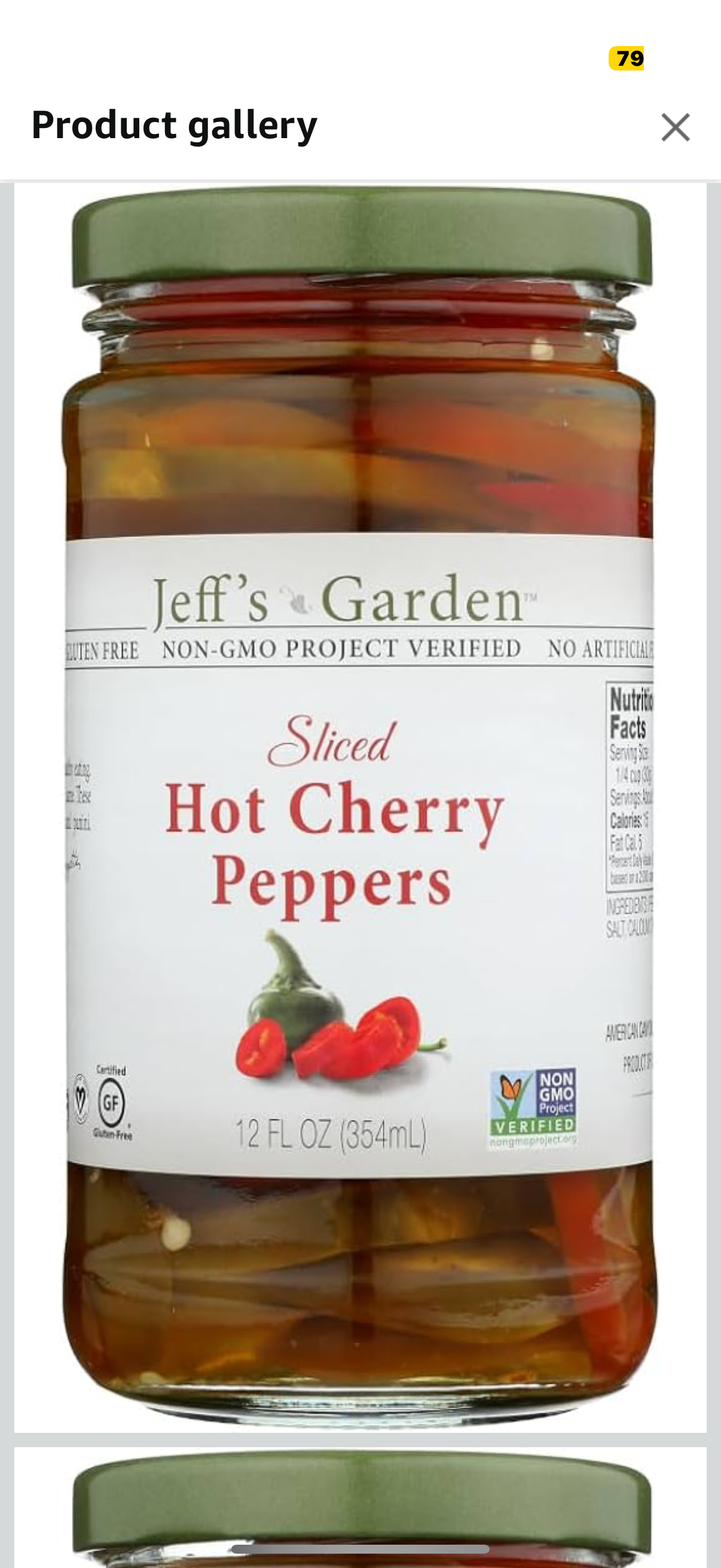 Jeff's Naturals Sliced Hot Cherry Peppers, Gluten Free & Non-GMO, 12 Oz
