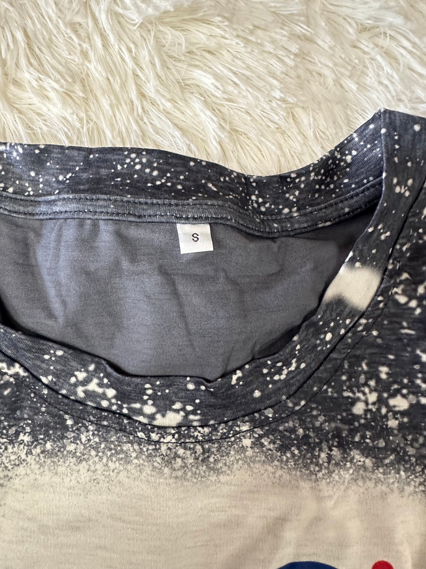 Bleached Baseball Grandma Tee, Distressed Sublimation (Size Women's Small)