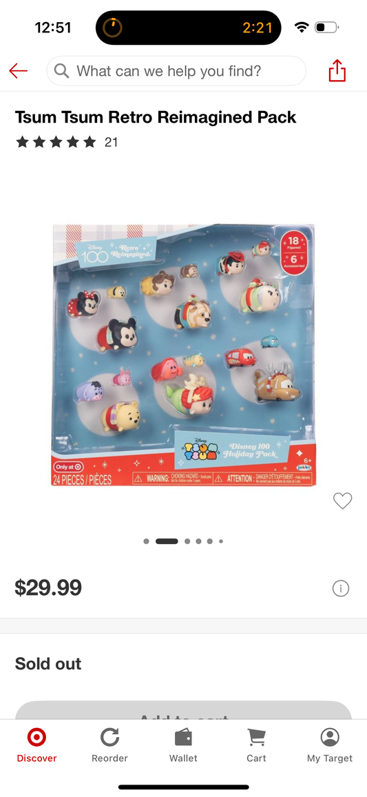 Disney 100 Tsum Tsum Retro Reimagined Pack