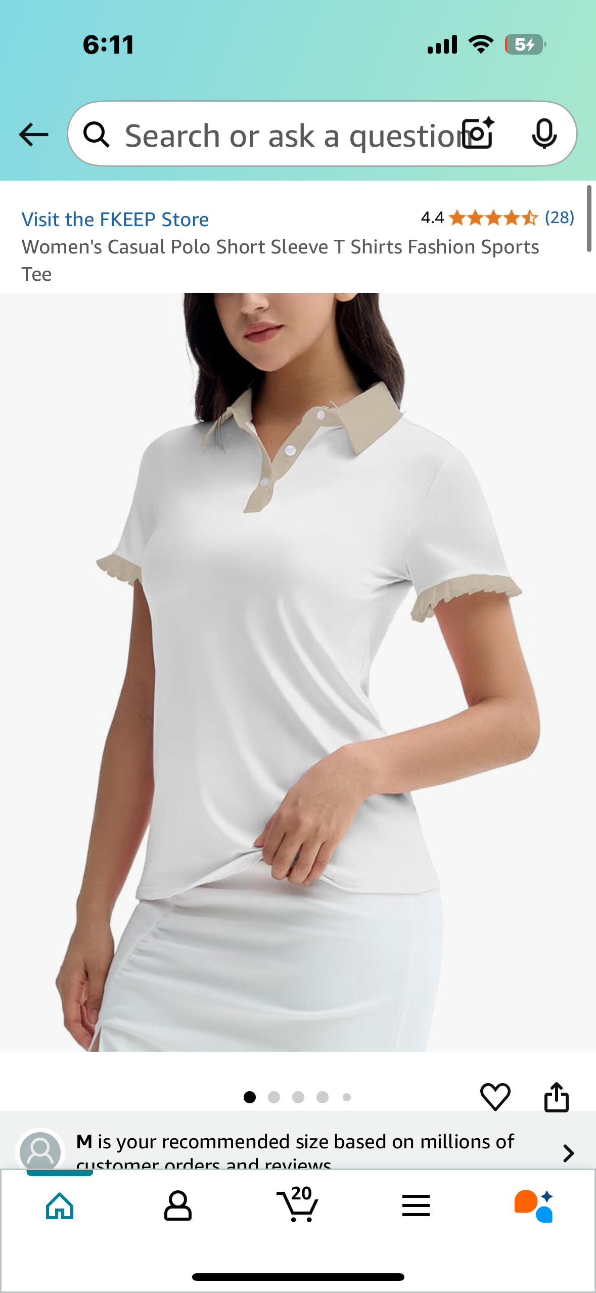 Women's Casual Polo Short Sleeve T Shirt (Size Small)