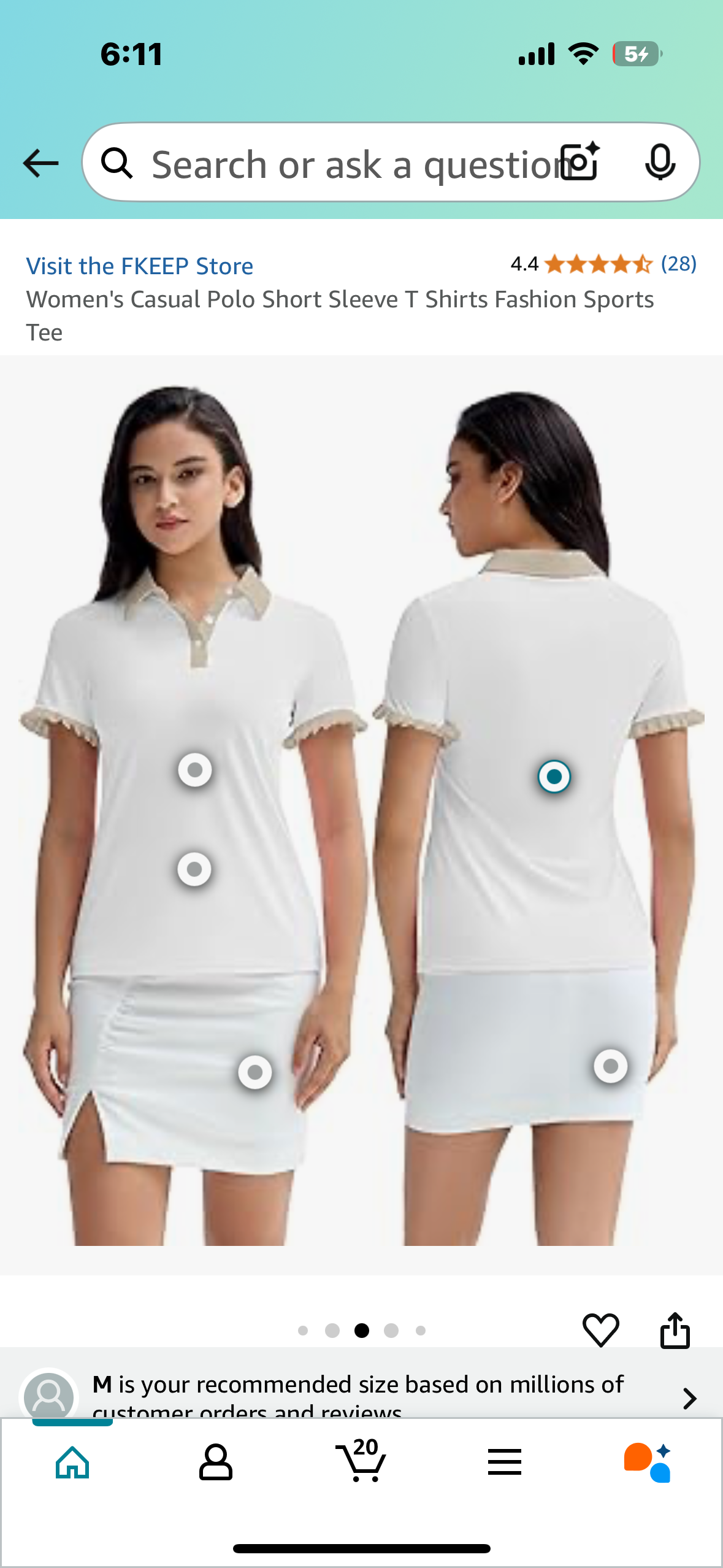 Women's Casual Polo Short Sleeve T Shirt (Size Small)