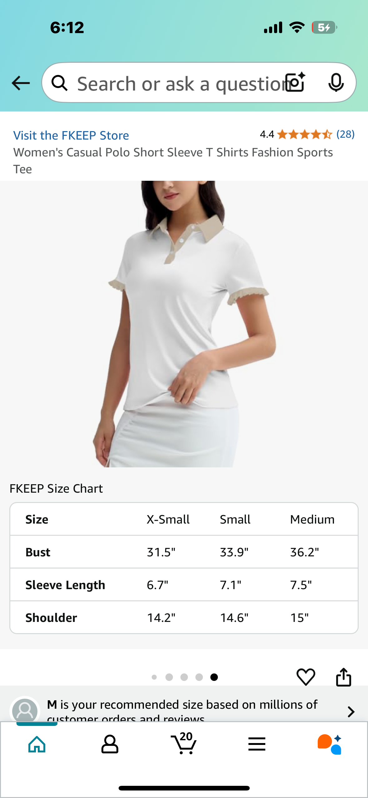 Women's Casual Polo Short Sleeve T Shirt (Size Small)