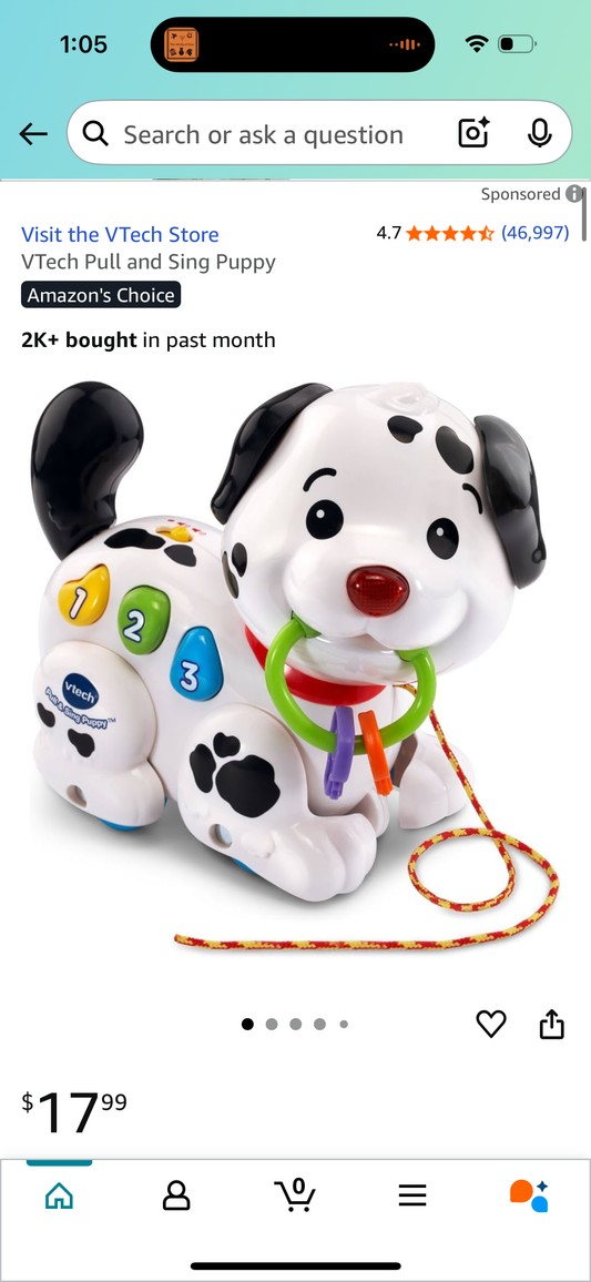 VTech Pull and Sing Puppy