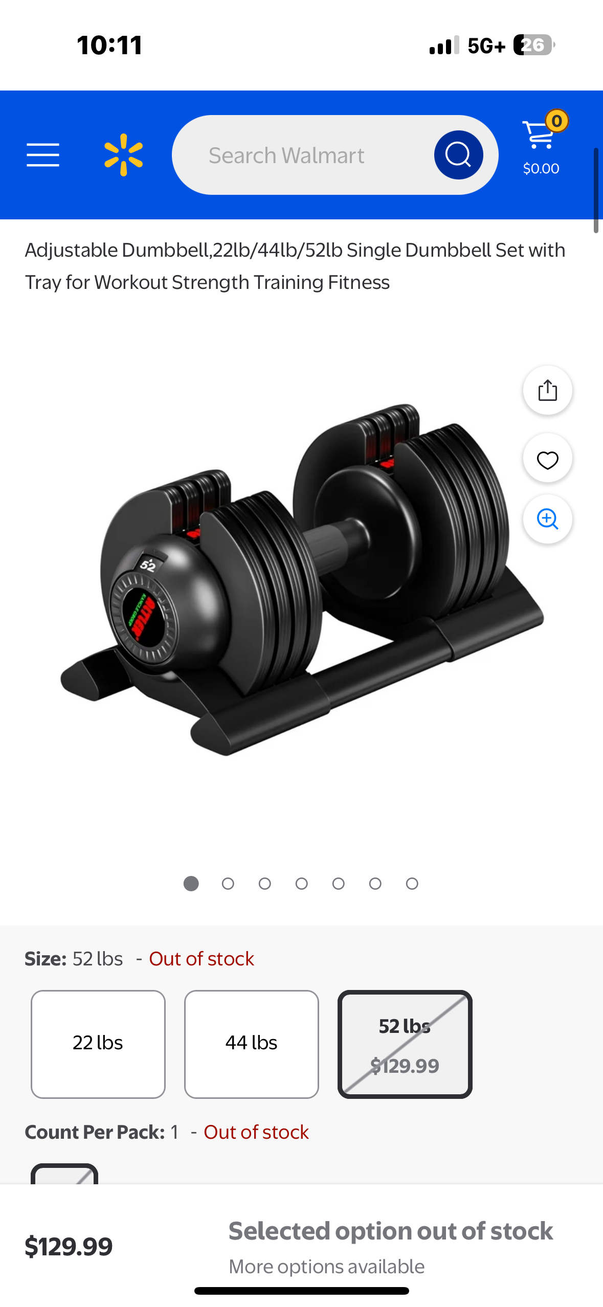 ALTLER 52LBS Single Adjustable Dumbbell with Secure Locking Mechanism for Safe & Customizable Strength Training (W497)