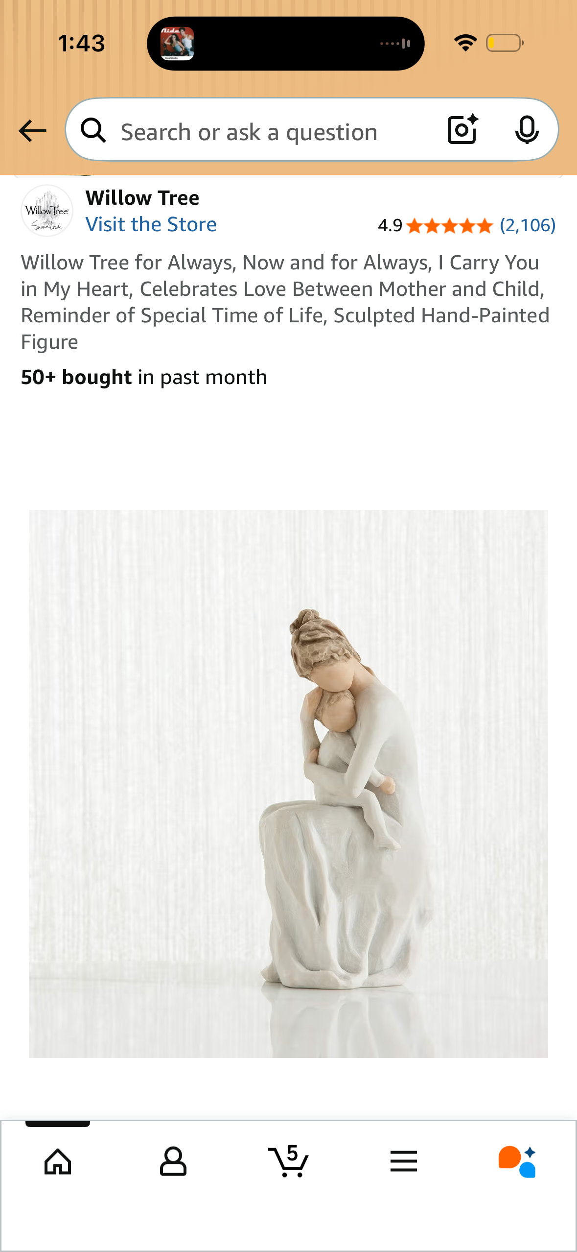 Willow Tree for Always, Now and for Always, I Carry You in My Heart, Celebrates Love Between Mother and Child, Reminder of Special Time of Life, Sculpted Hand-Painted Figure