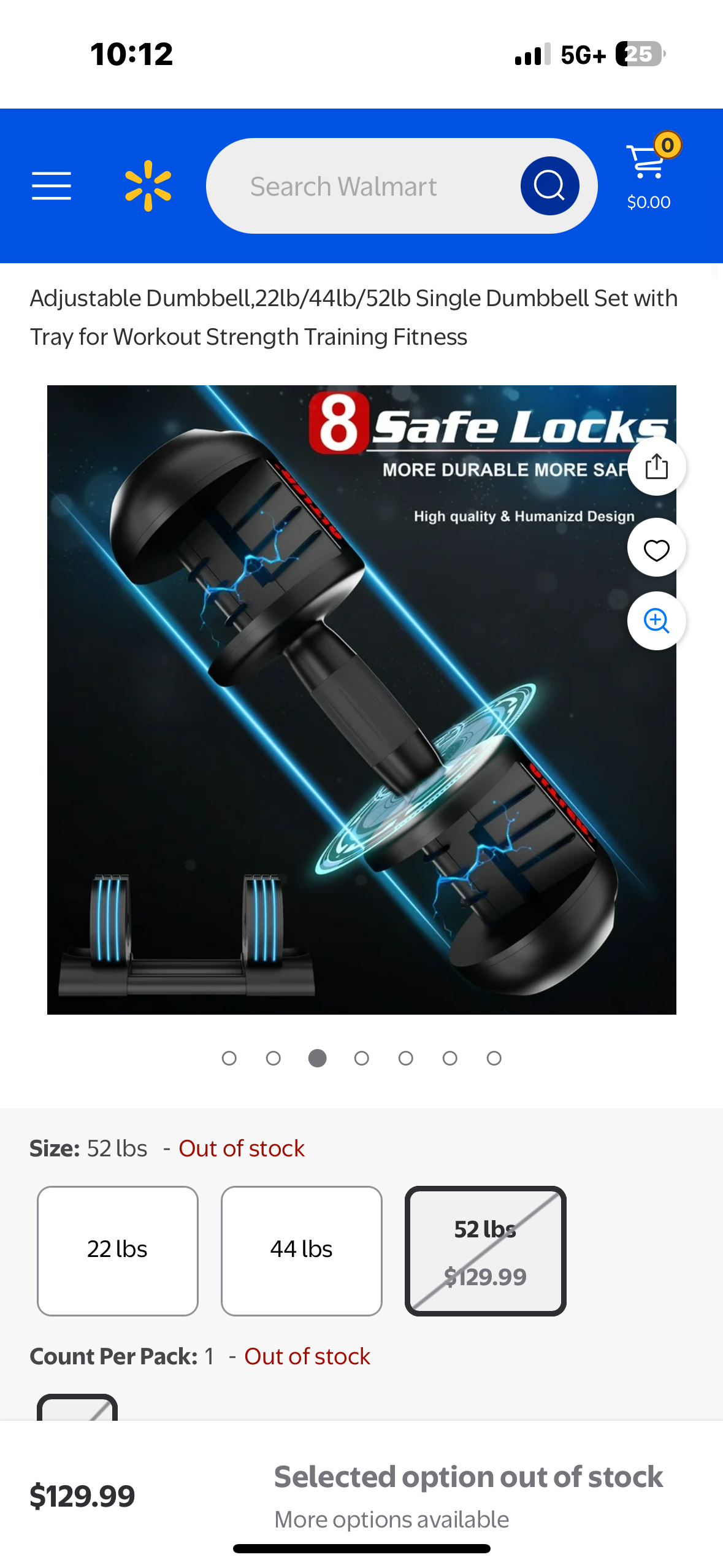 ALTLER 52LBS Single Adjustable Dumbbell with Secure Locking Mechanism for Safe & Customizable Strength Training (W497)