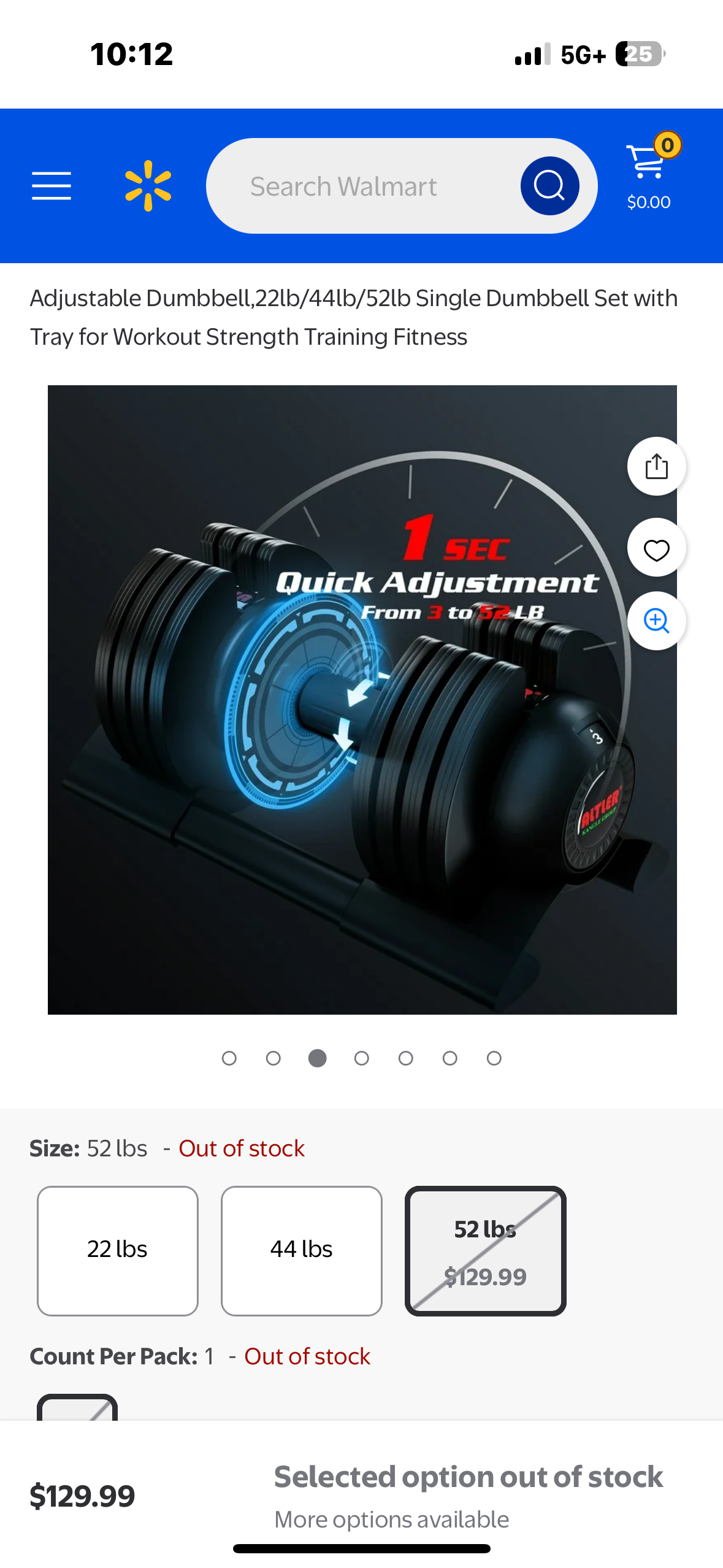 ALTLER 52LBS Single Adjustable Dumbbell with Secure Locking Mechanism for Safe & Customizable Strength Training (W497)