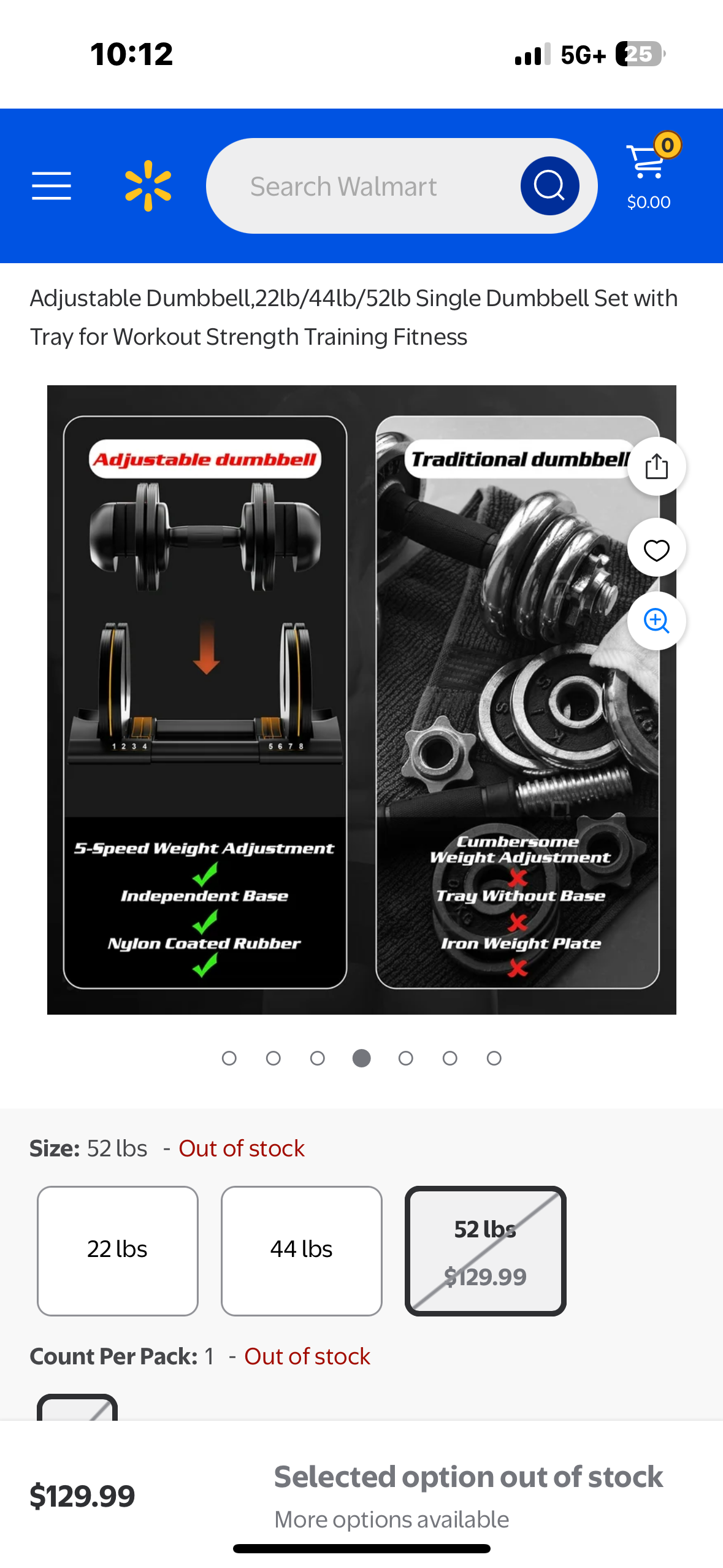 ALTLER 52LBS Single Adjustable Dumbbell with Secure Locking Mechanism for Safe & Customizable Strength Training (W497)