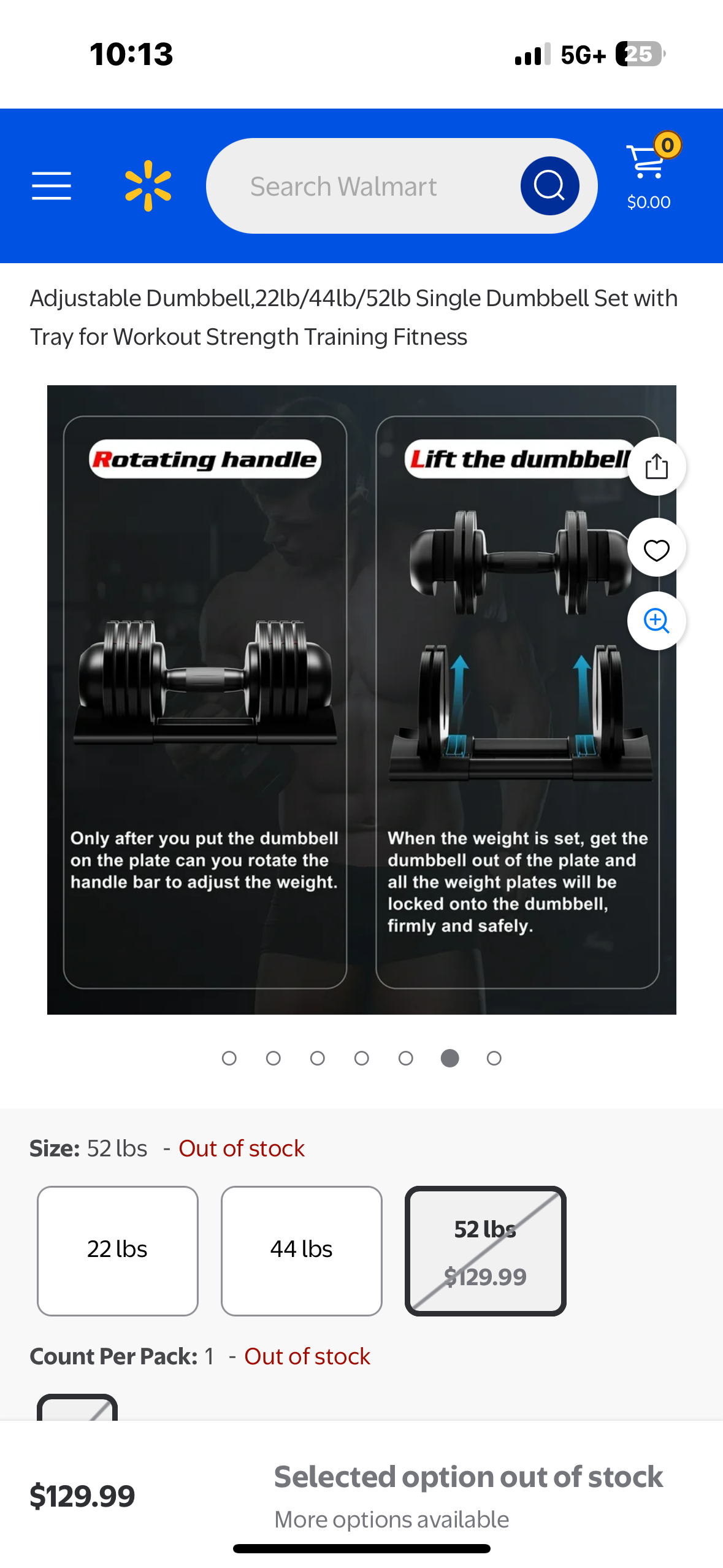 ALTLER 52LBS Single Adjustable Dumbbell with Secure Locking Mechanism for Safe & Customizable Strength Training (W497)