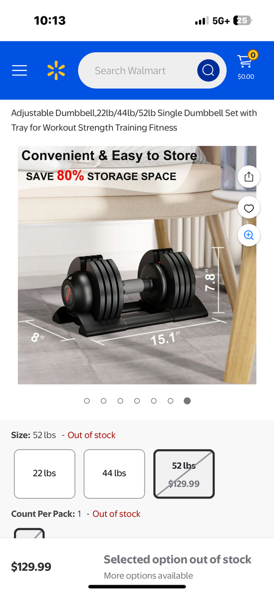 ALTLER 52LBS Single Adjustable Dumbbell with Secure Locking Mechanism for Safe & Customizable Strength Training (W497)