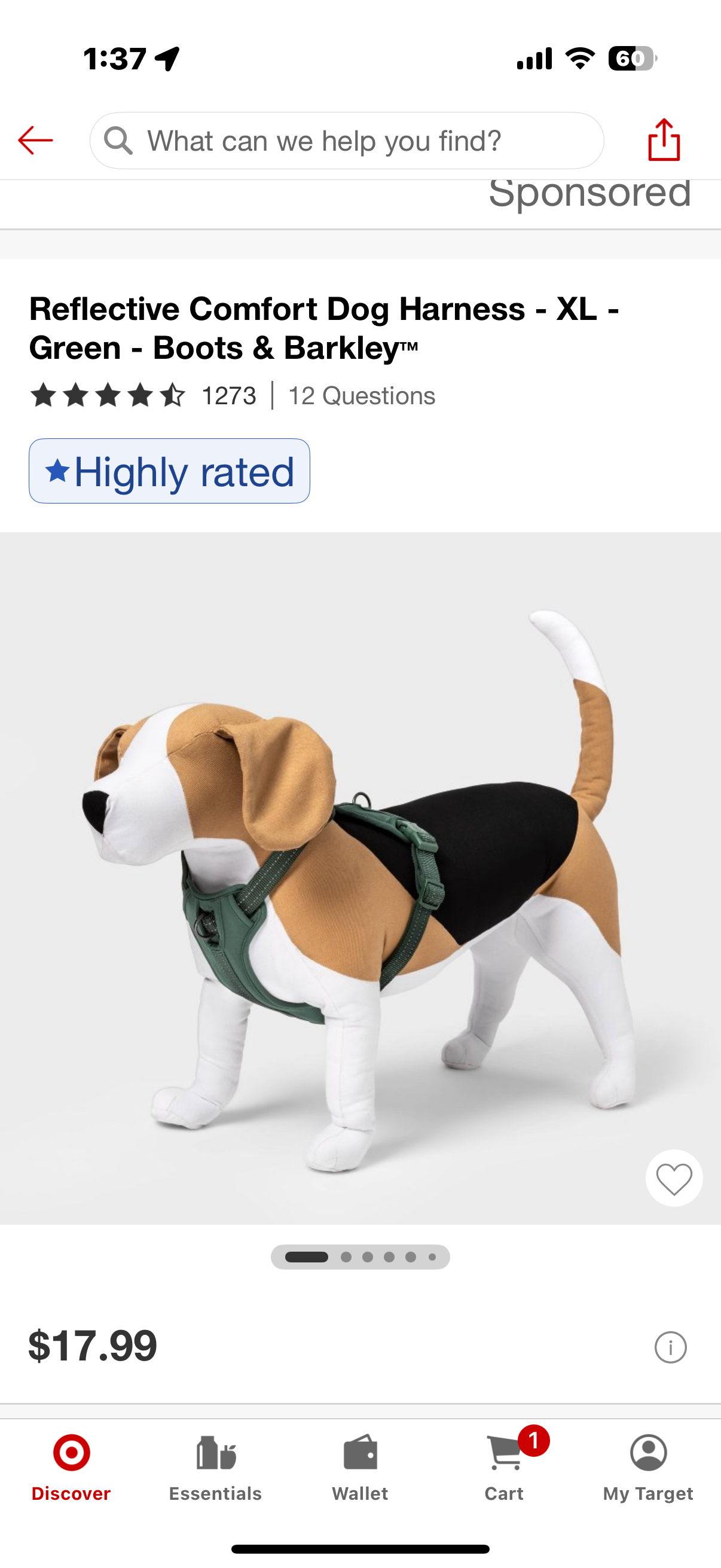 Reflective Comfort Dog Harness - XL - Green - Boots & Barkley™ Dogs over 90 lbs