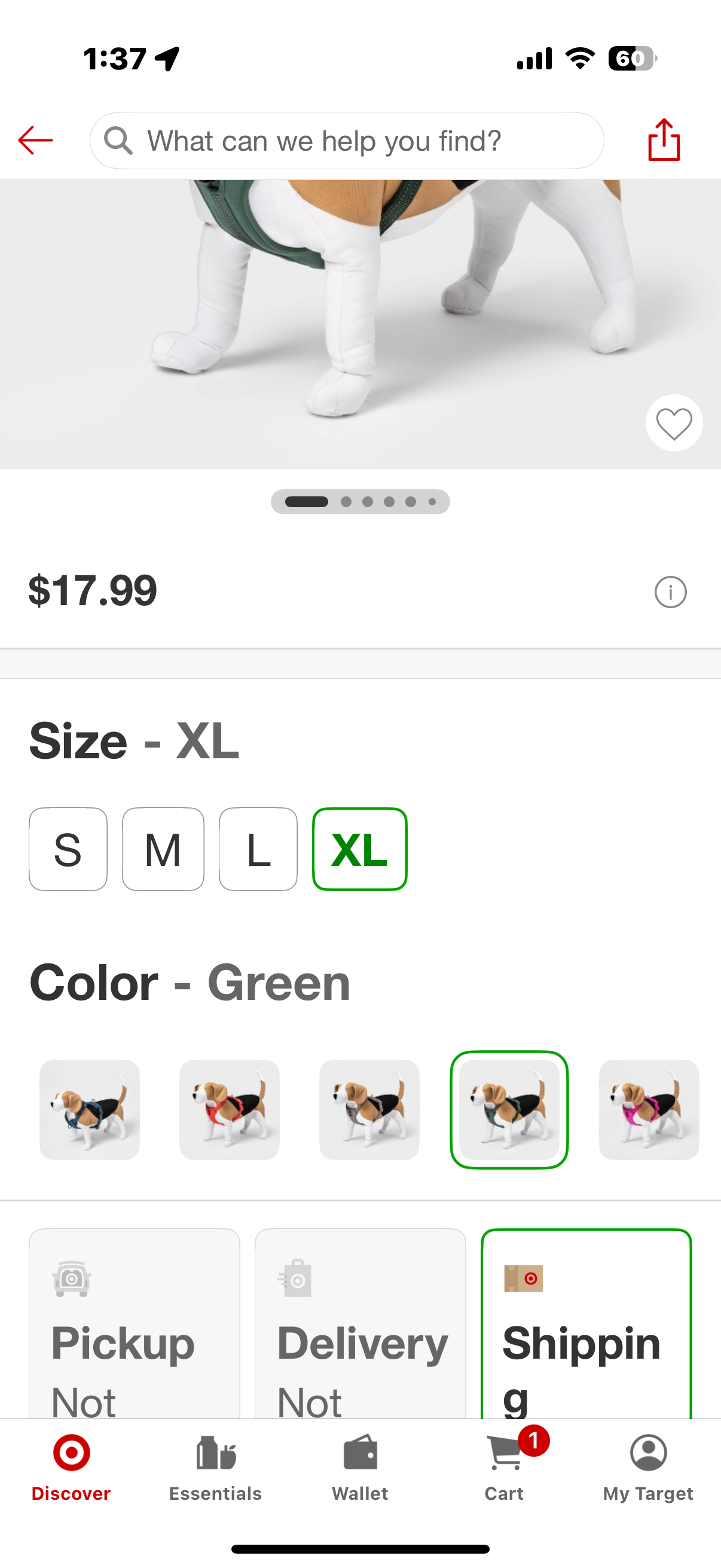 Reflective Comfort Dog Harness - XL - Green - Boots & Barkley™ Dogs over 90 lbs