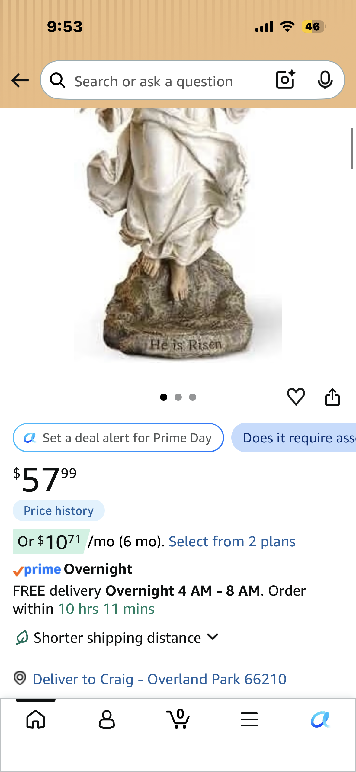 Joseph's Studio by Roman 12" Christ is Risen Statue Religious Easter Tabletop Decor, Religious Gift