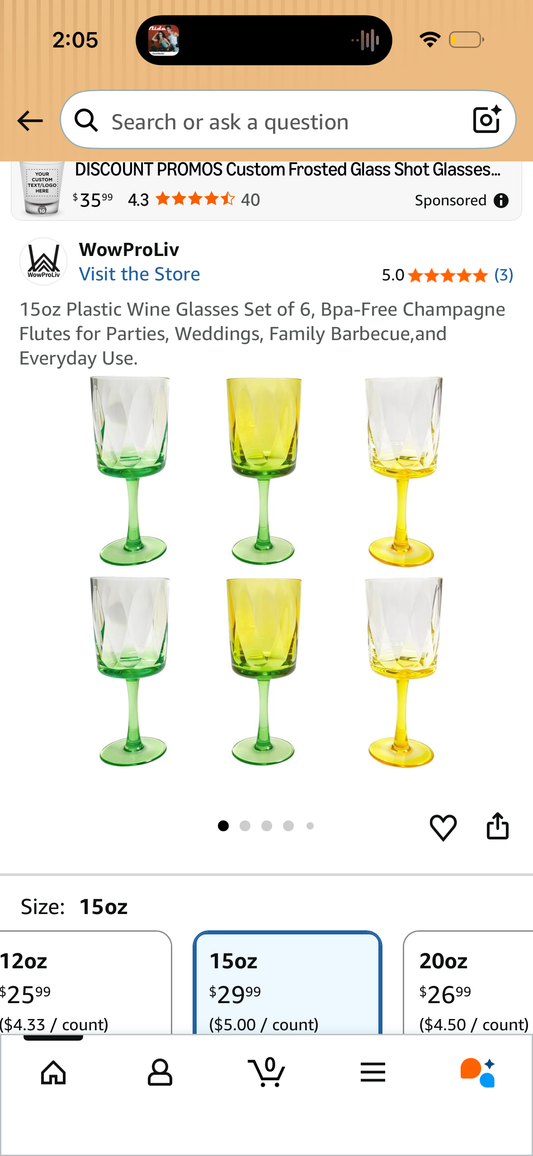 15oz Plastic Wine Glasses Set of 6, Bpa-Free Champagne Flutes for Parties, Weddings, Family Barbecue,and Everyday Use