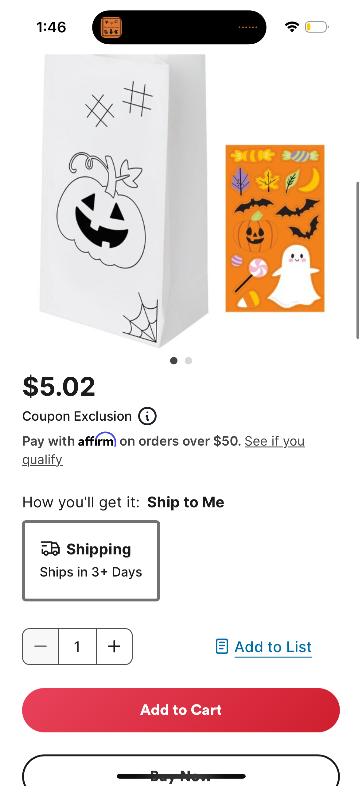 ‼️3 for $5‼️ Halloween Paper Treat Bag 8 Count - Total 24 bags