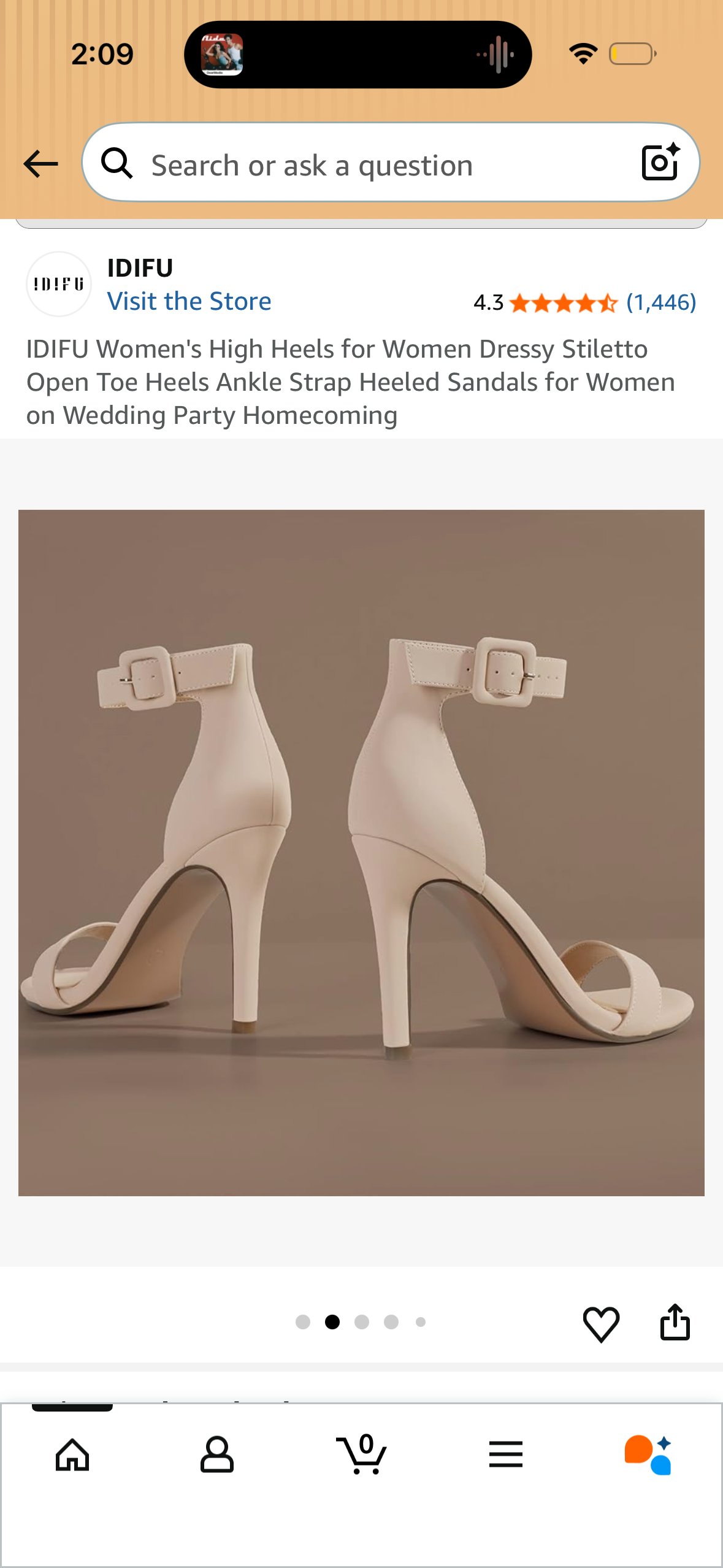 IDIFU Women's High Heels for Women Dressy Stiletto Open Toe Heels Ankle Strap Heeled Sandals for Women on Wedding Party Homecoming (Size US 8.5 Women’s)
