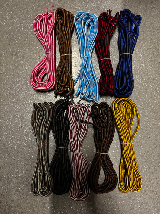 10 Pack Heavy-Duty Shoelaces for Work Boots, Hiking Shoes, Outdoor & Athletic Footwear – Durable, Non-Slip, Round Replacement Laces