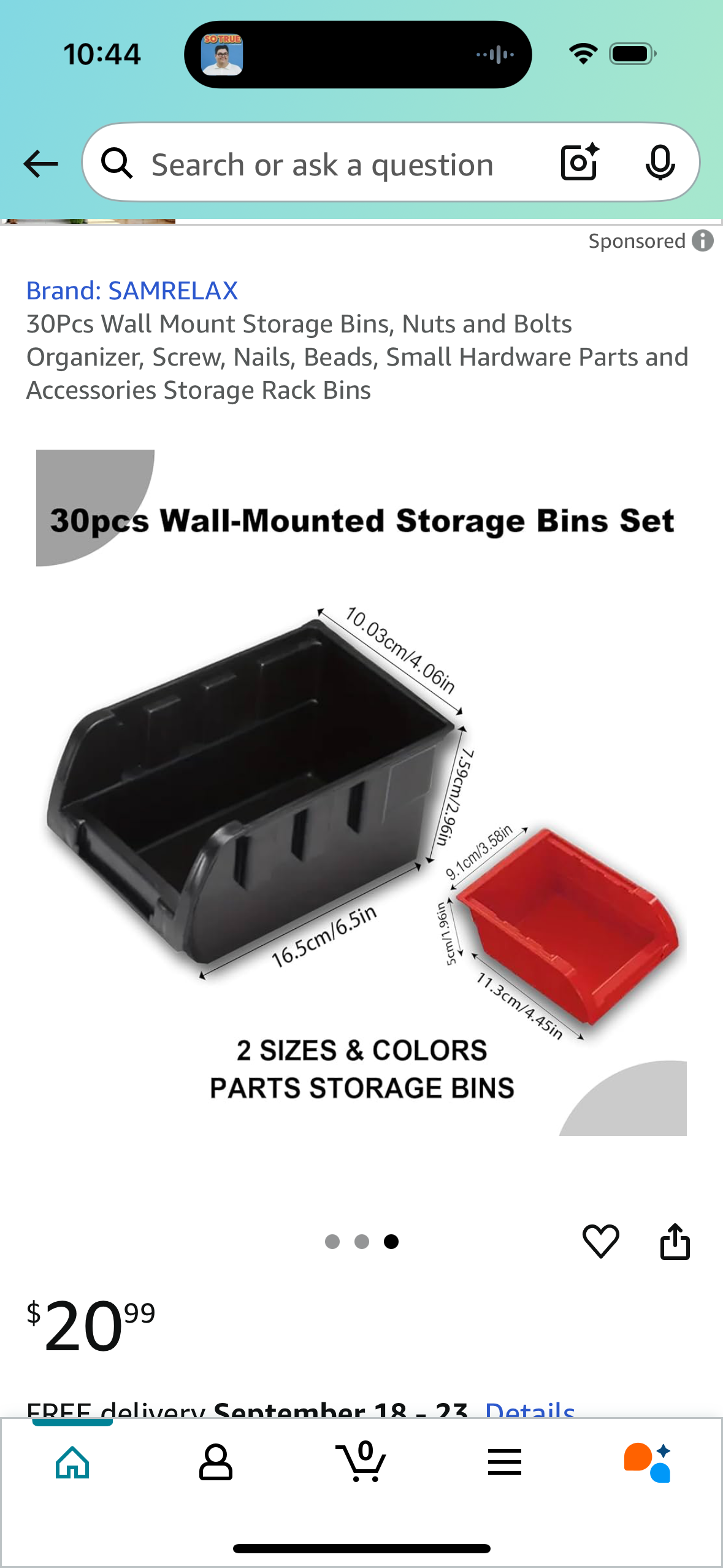 30Pcs Wall Mount Storage Bins, Nuts and Bolts Organizer, Screw, Nails, Beads, Small Hardware Parts and Accessories Storage Rack Bins