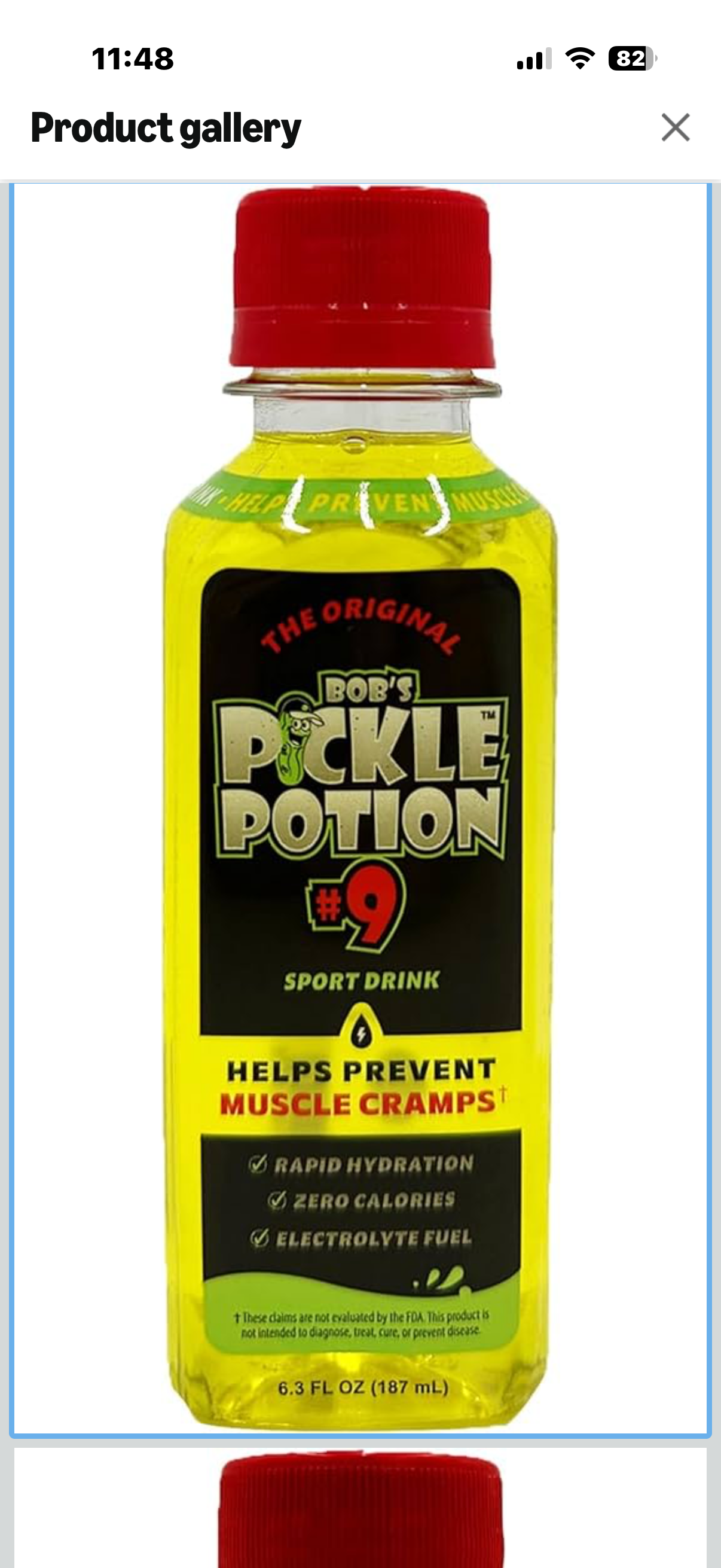 Bob's Pickle Potion #9 - Electrolyte Pickle Shot - Rehydration & Cramp Relief - Sports Drink Shot Zero Caffeine & Gluten-Free, 6.3 Oz