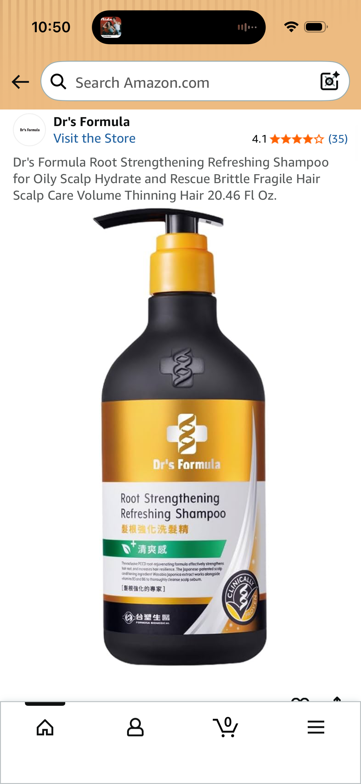Dr's Formula Root Strengthening Refreshing Shampoo for Oily Scalp Hydrate and Rescue Brittle Fragile Hair Scalp Care Volume Thinning Hair 20.46 Fl Oz.