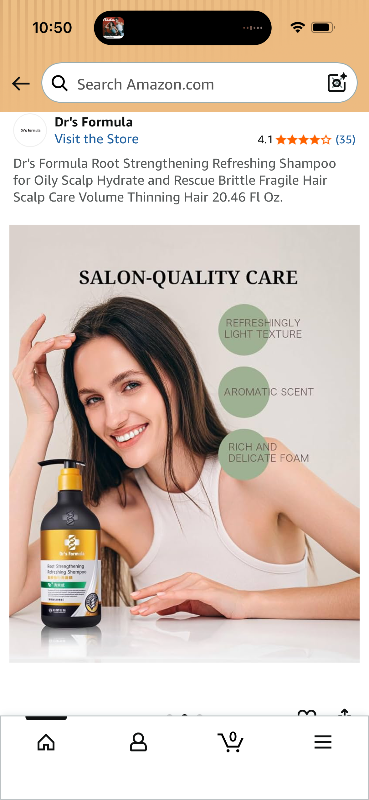 Dr's Formula Root Strengthening Refreshing Shampoo for Oily Scalp Hydrate and Rescue Brittle Fragile Hair Scalp Care Volume Thinning Hair 20.46 Fl Oz.