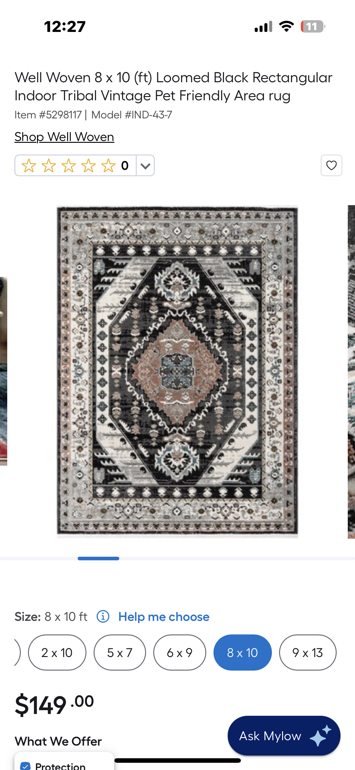Well Woven Julita Vintage Bohemian Aztec Area Rug 8’ x 10’ (L981)