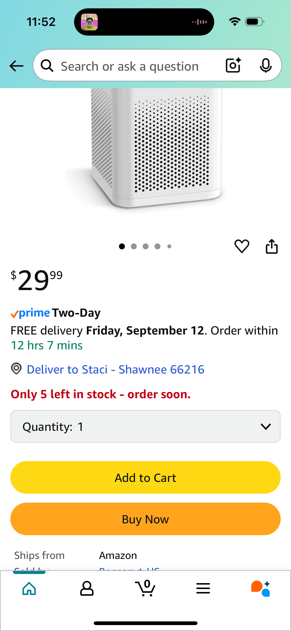 FRESKO Air Purifiers for Bedroom, Quiet 360° Airflow Air Cleaner for Office, Dorm, Apartment, Kitchen