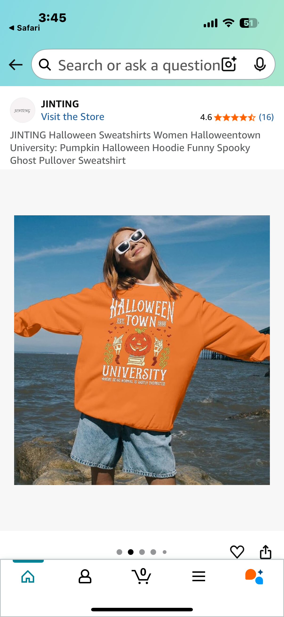 Halloween Sweatshirts Women Halloweentown University (Size Small and Large)