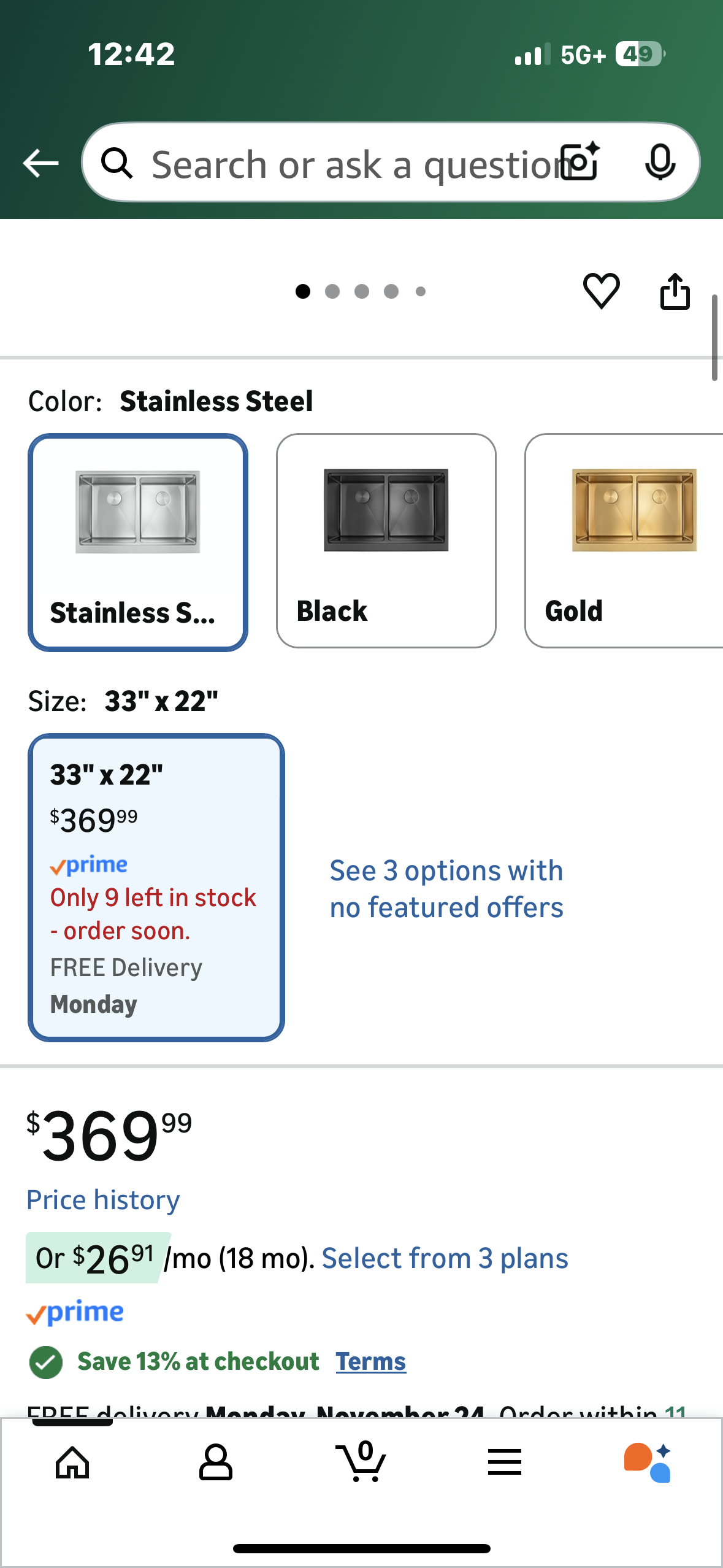 Farmhouse Sink, Undermount/Drop in,    33” Stainless Steel 16-Gauge Kitchen Sink, 50/50 Double Bowl Ledge Workstation, Handmade Farm Kitchen Sink with Accessories (33" x 22" x 10") (R749)