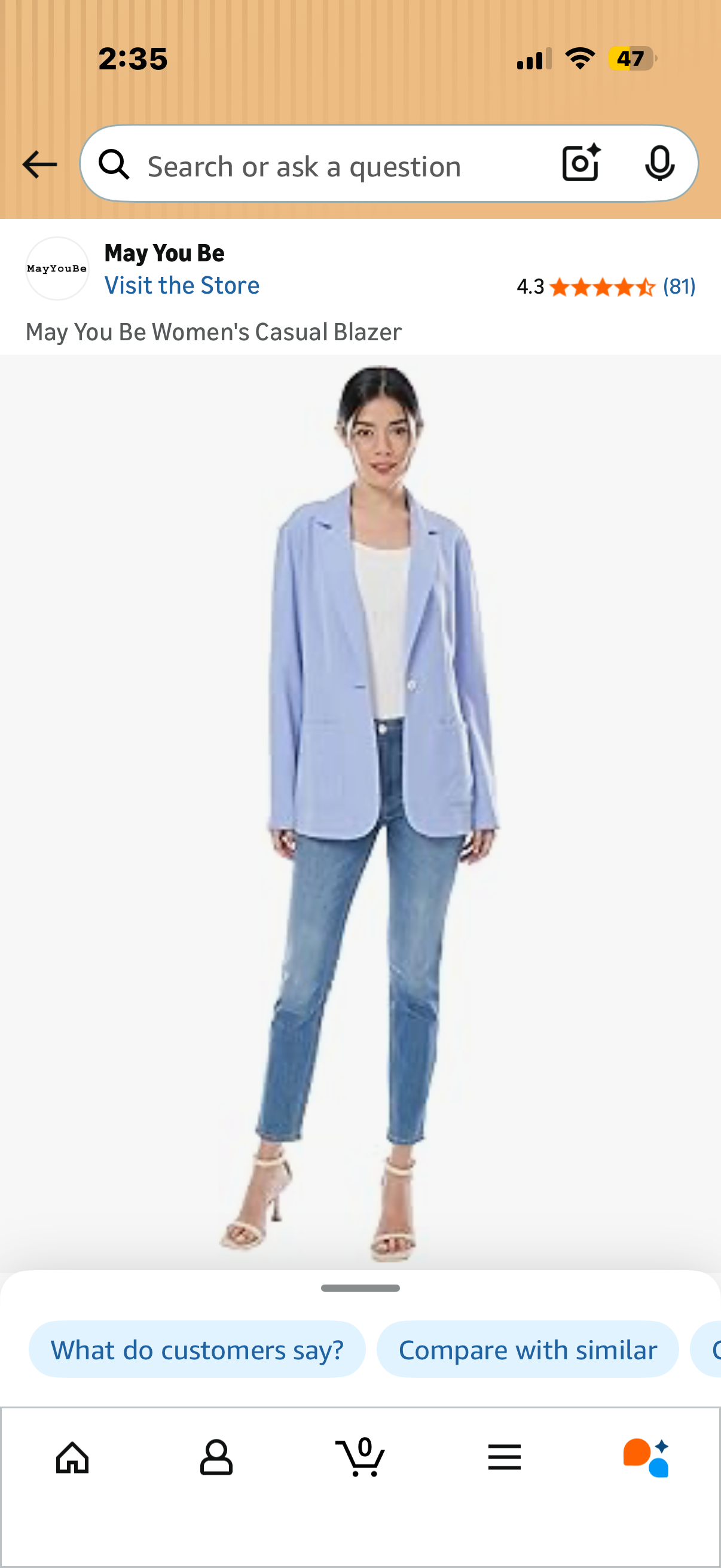 May You Be Women's Casual Blazer (Size Small)
