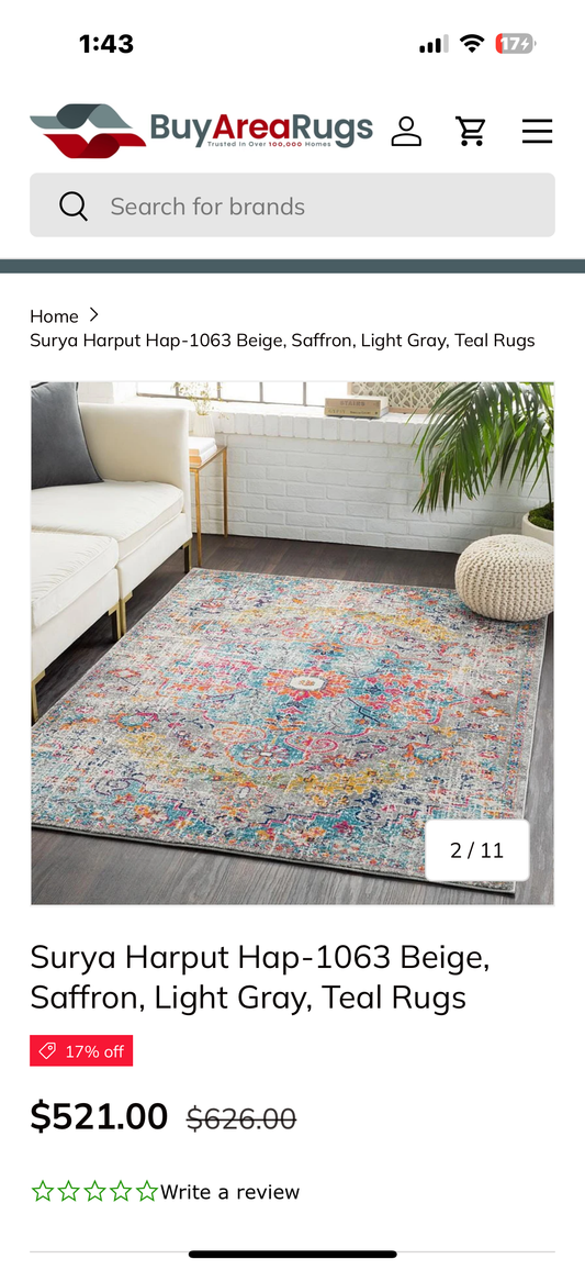 SURYA HARPUT 8'10"X12'6" MACHINE WOVEN RUG Turkish- HAP1063-93126 (L985)