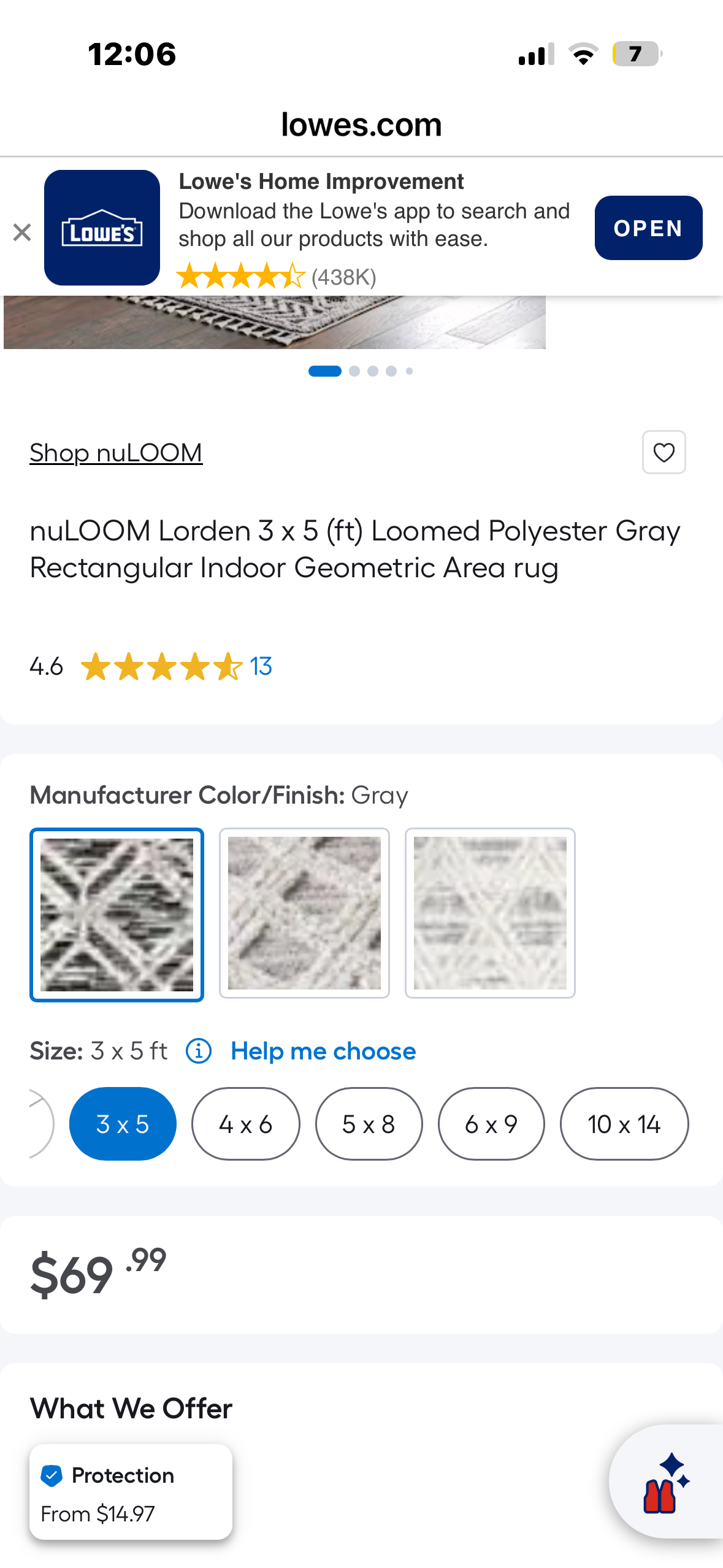 nuLoom Lorden KKLR12A 3' x 5' Area Rug