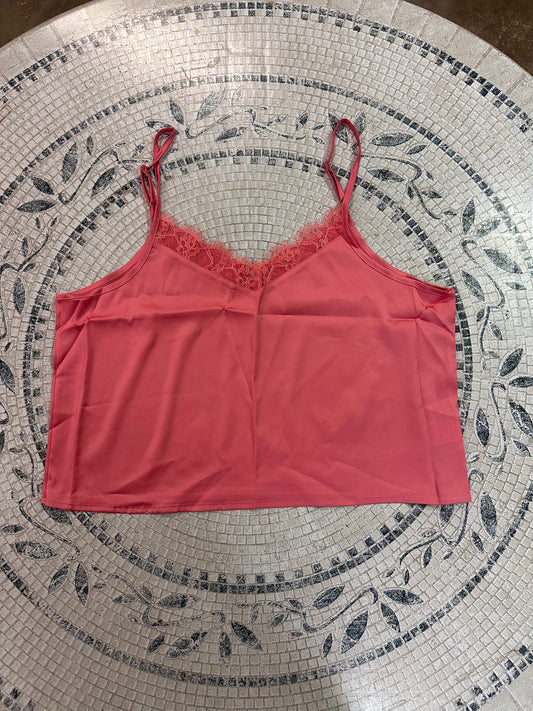 Satin Rich Top With Lace, Loose Fit (Size XL)