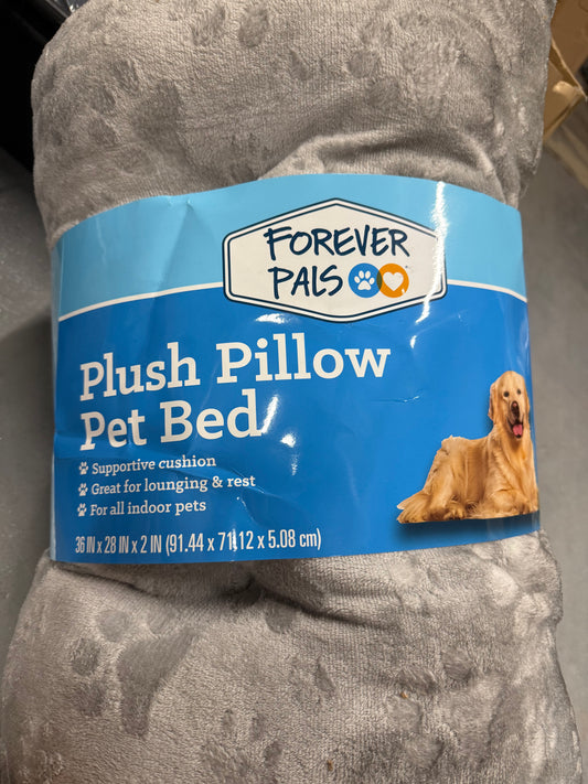 Forever Pals 36x28x2 inches Plush Pillow Pet Bed