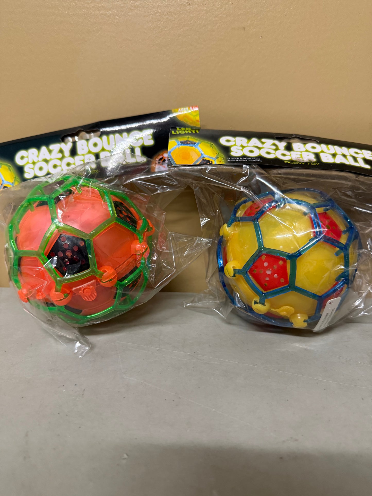 2 Pack LED Crazy Soccer Bounce Ball
