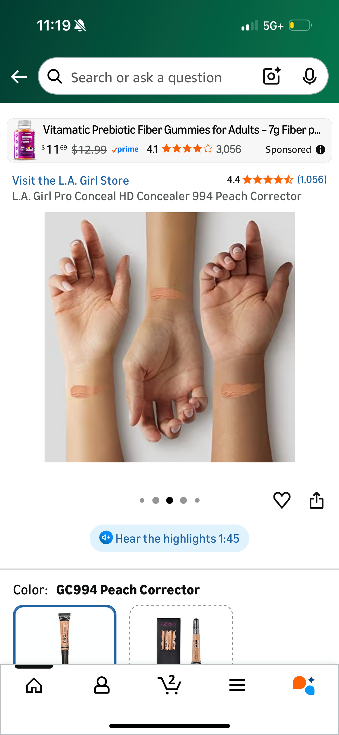 L.A. Girl Pro Conceal HD Concealer 994 Peach Corrector
