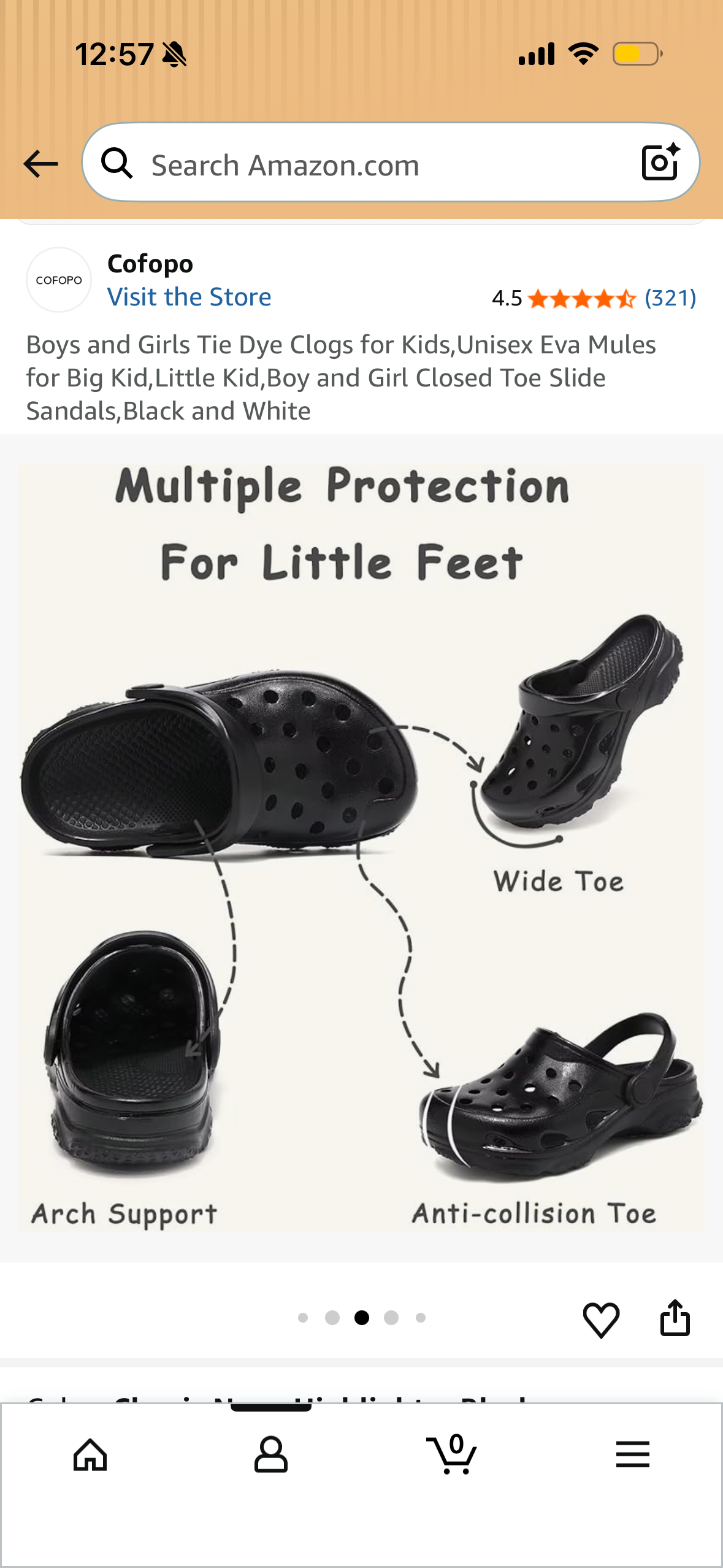 Boys and Girls Clogs for Kids, Unisex Eva Mules for Big Kid, Little Kid, Boy and Girl Closed Toe Slide Sandals, Black (Size 1 Big Kid)