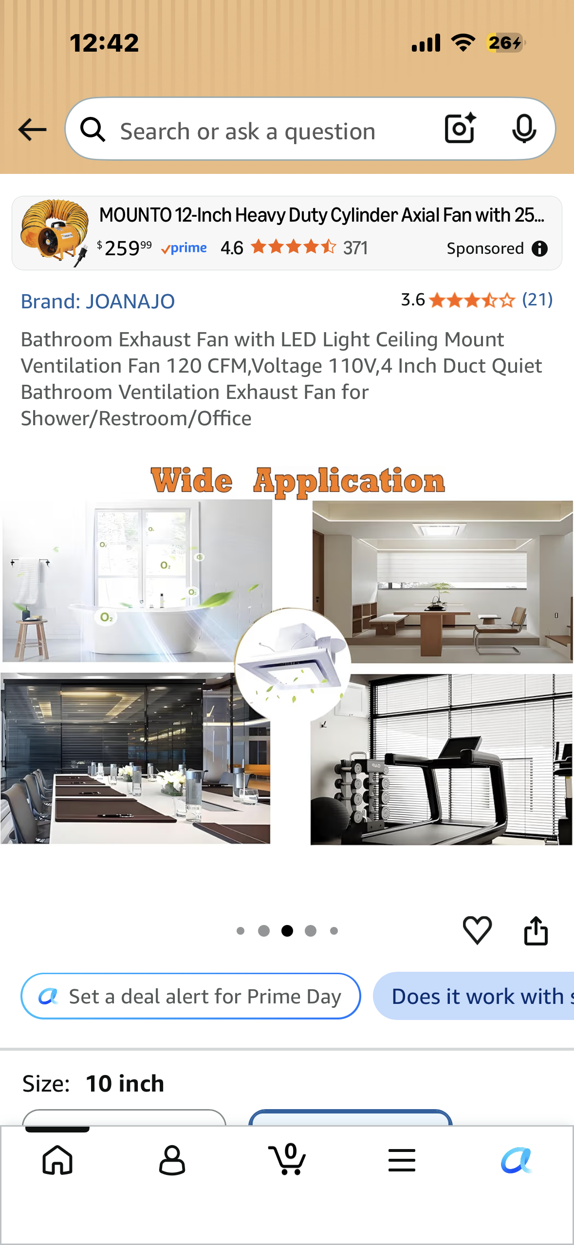 Bathroom Exhaust Fan with LED Light Ceiling Mount Ventilation Fan 120 CFM,Voltage 110V,4 Inch Duct Quiet Bathroom Ventilation Exhaust Fan