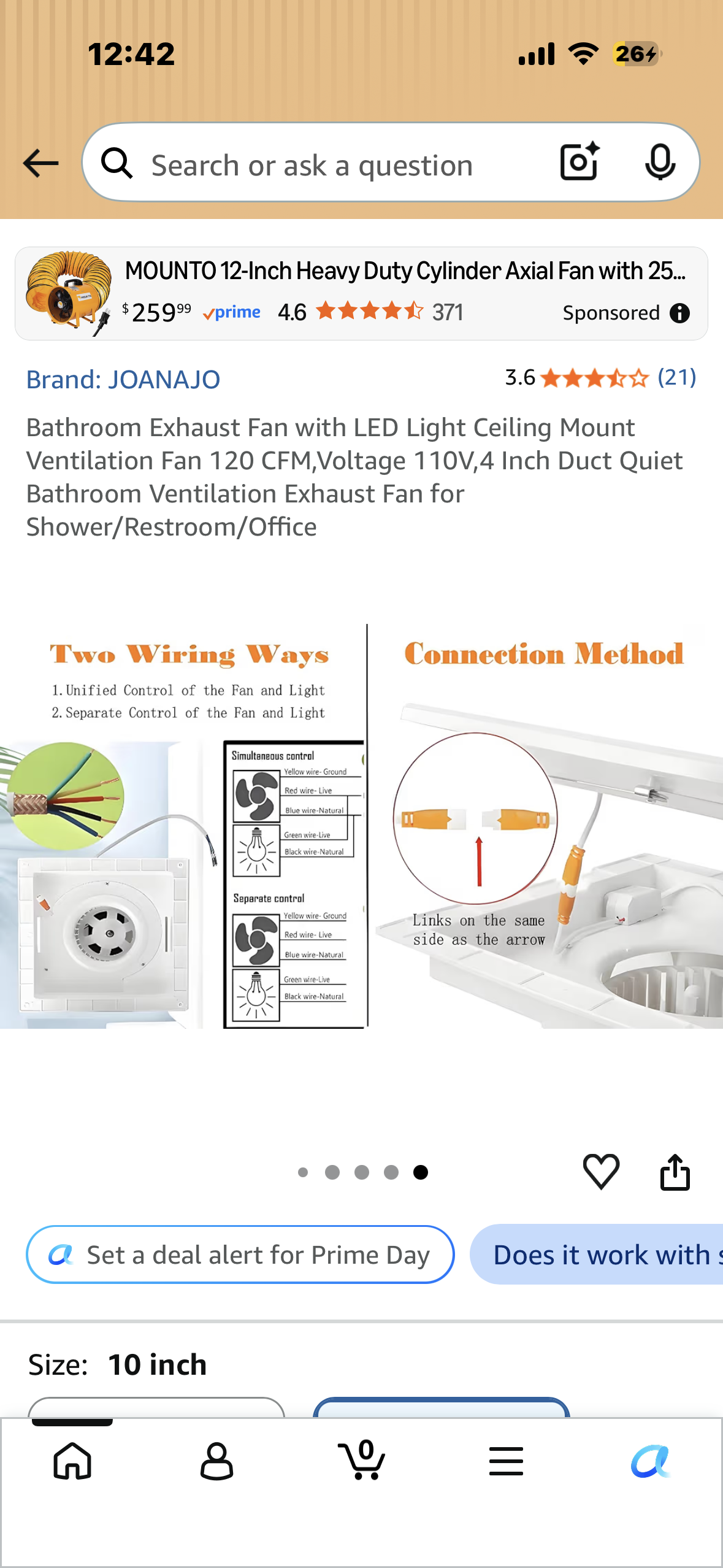 Bathroom Exhaust Fan with LED Light Ceiling Mount Ventilation Fan 120 CFM,Voltage 110V,4 Inch Duct Quiet Bathroom Ventilation Exhaust Fan