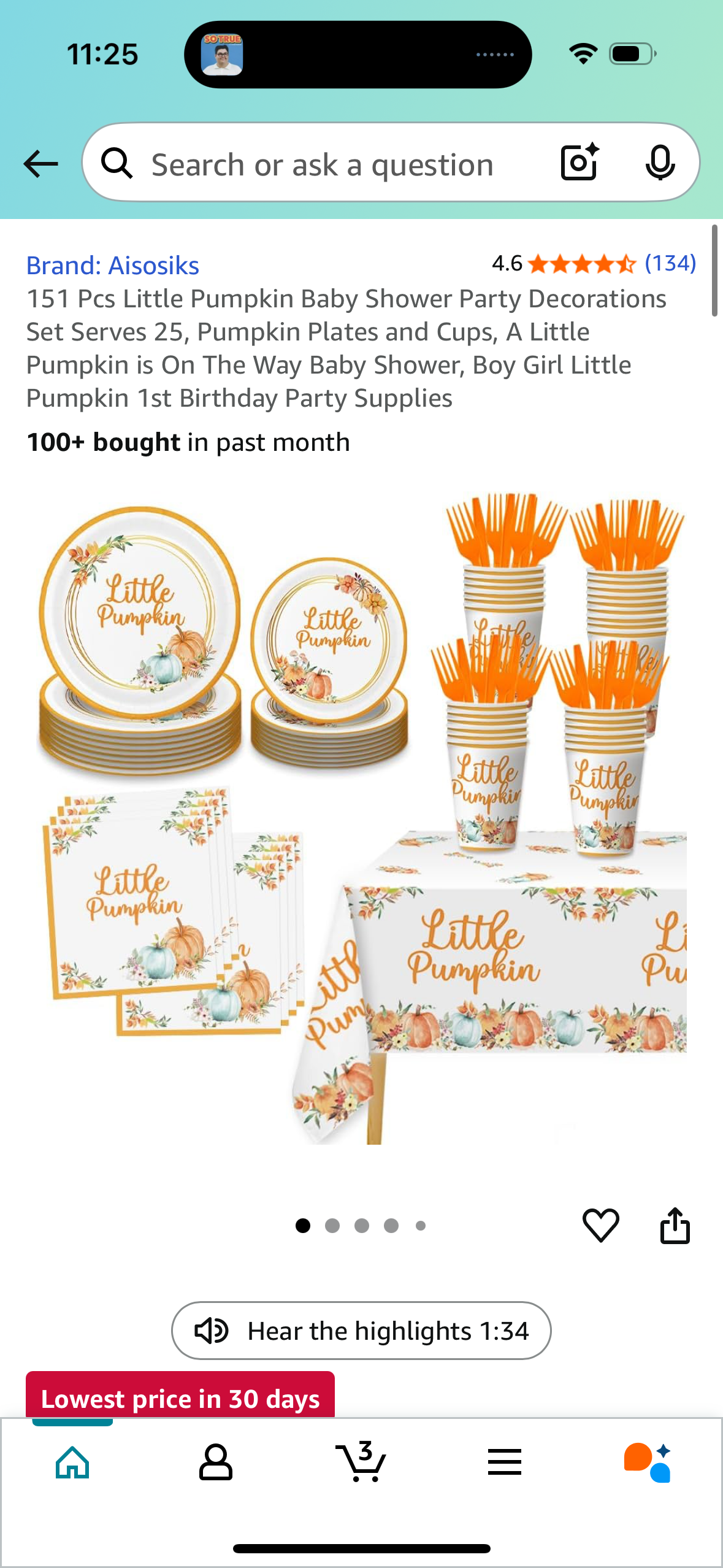 151 Pcs Little Pumpkin Baby Shower Party Decorations Set Serves 25, Pumpkin Plates and Cups, A Little Pumpkin is On The Way Baby Shower, Boy Girl Little Pumpkin 1st Birthday Party Supplies