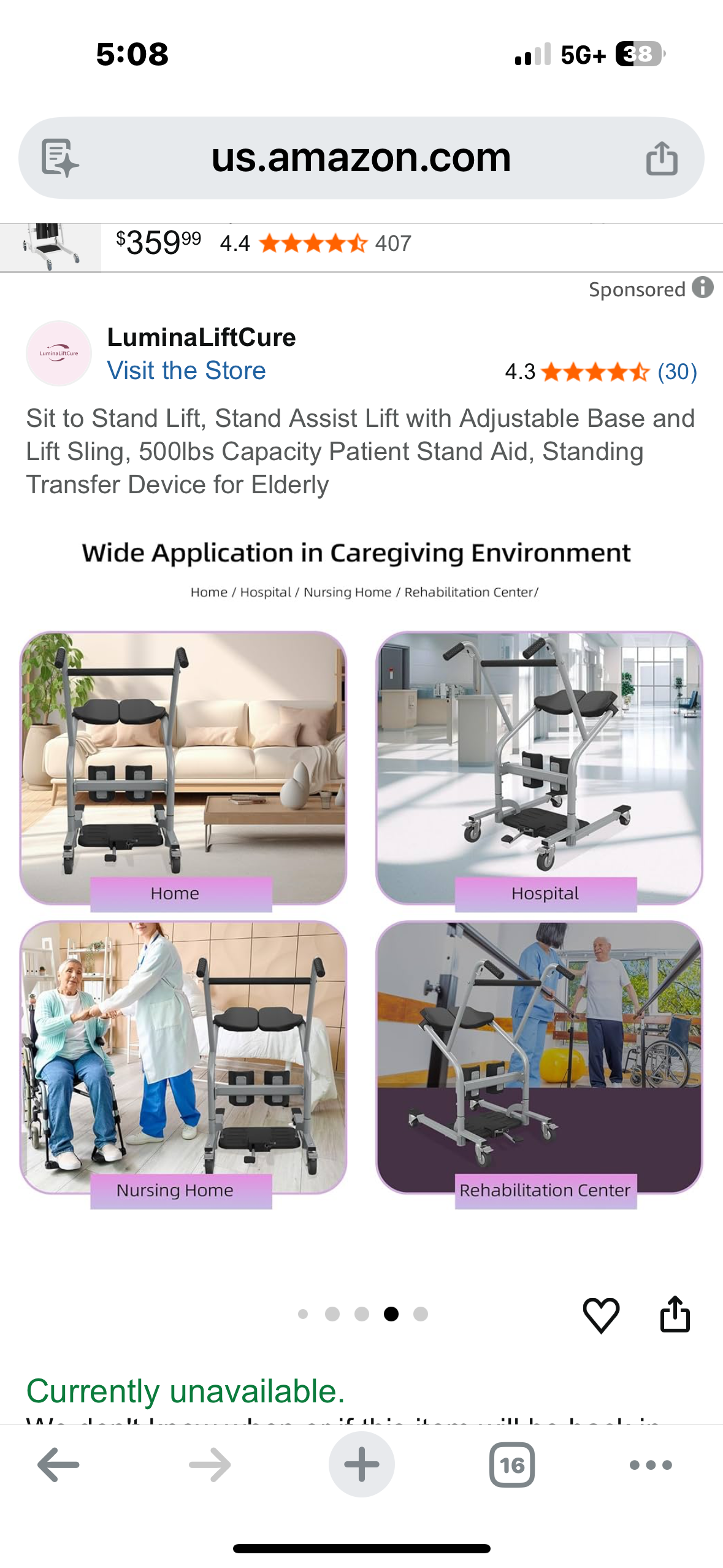 Sit to Stand Lift, Stand Assist Lift with Adjustable Base and Lift Sling, 500lbs Capacity Patient Stand Aid, Standing Transfer Device for Elderly (R750)
