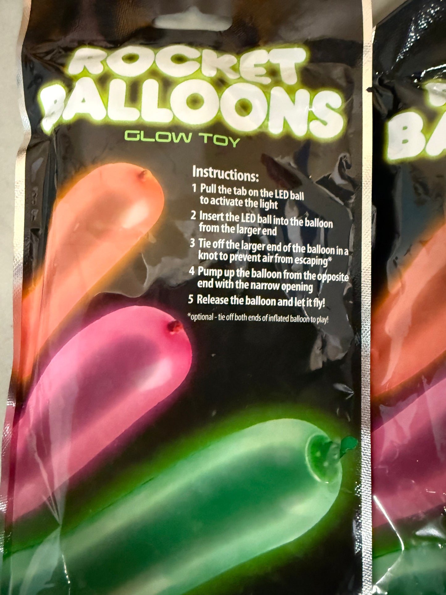 2 packages Rocket Balloons