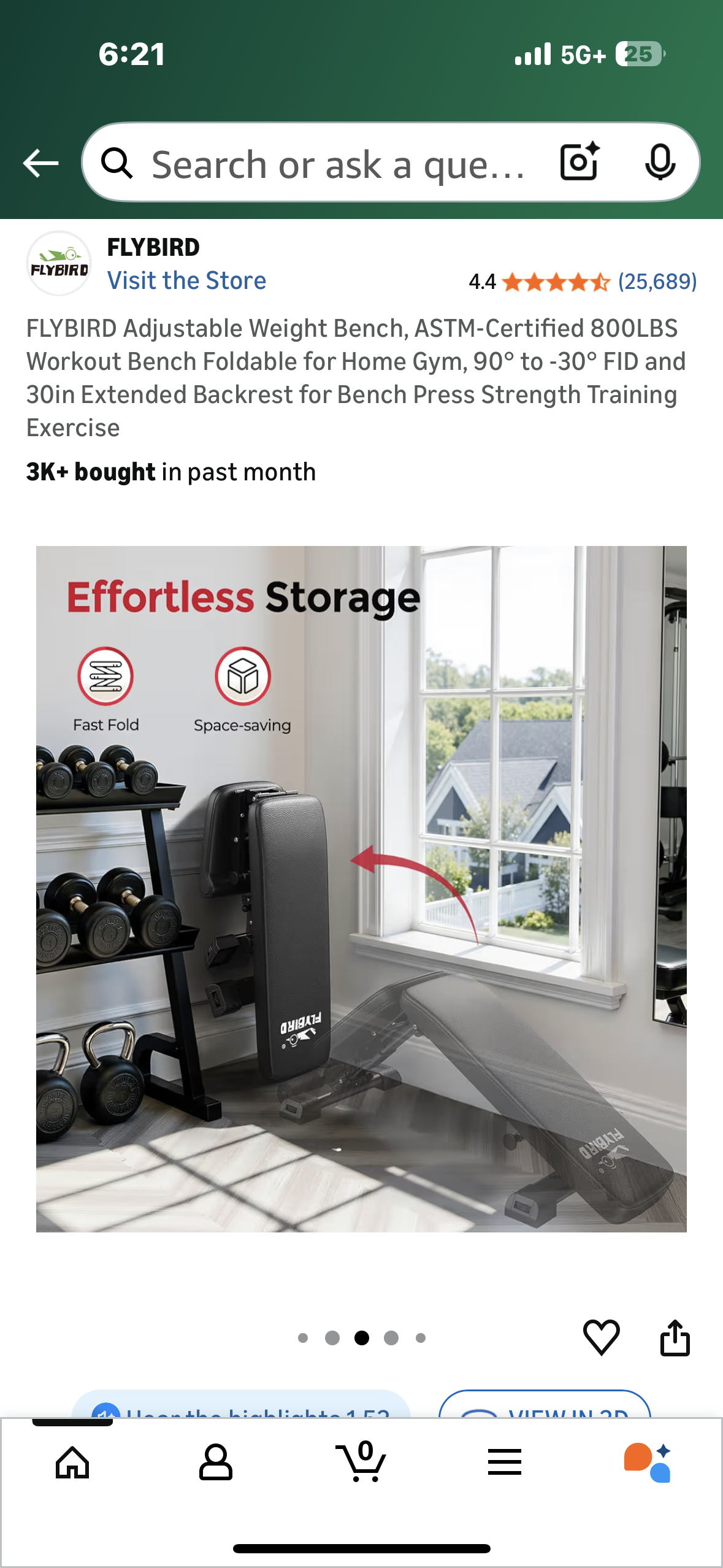 FLYBIRD Adjustable Weight Bench, ASTM-Certified 800LBS Workout Bench, Foldable for Home Gym, 90° to -30° FID and 30in Extended Backrest for Strength Training (W549)