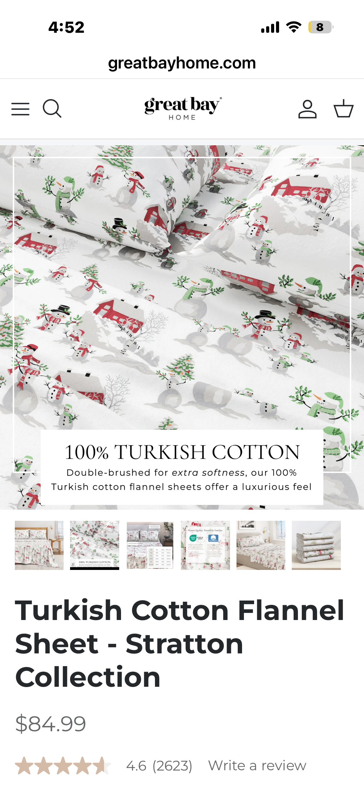 King Size Turkish Cotton Flannel Sheet Set - Stratton Collection